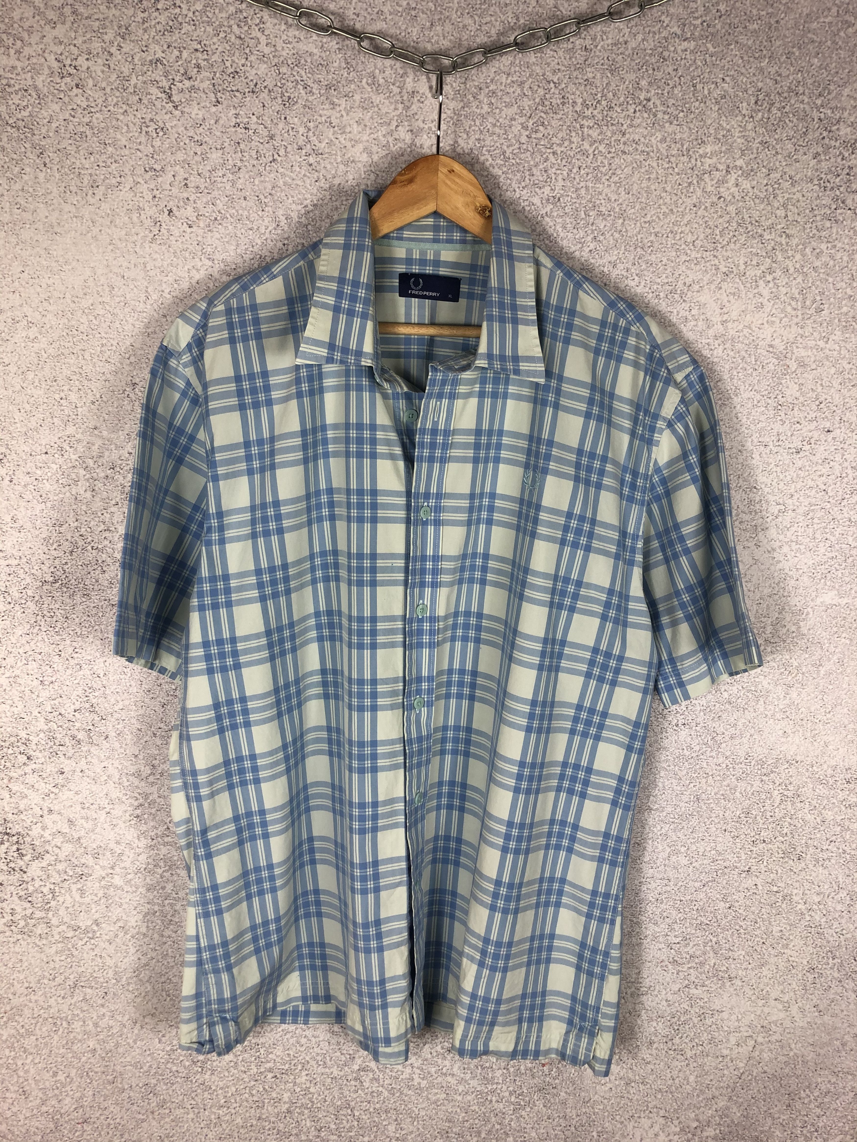 Fred Perry Vintage Fred Perry Check Shirt Short Sleeve size XL Size US XL / EU 56 / 4 - 1 Thumbnail