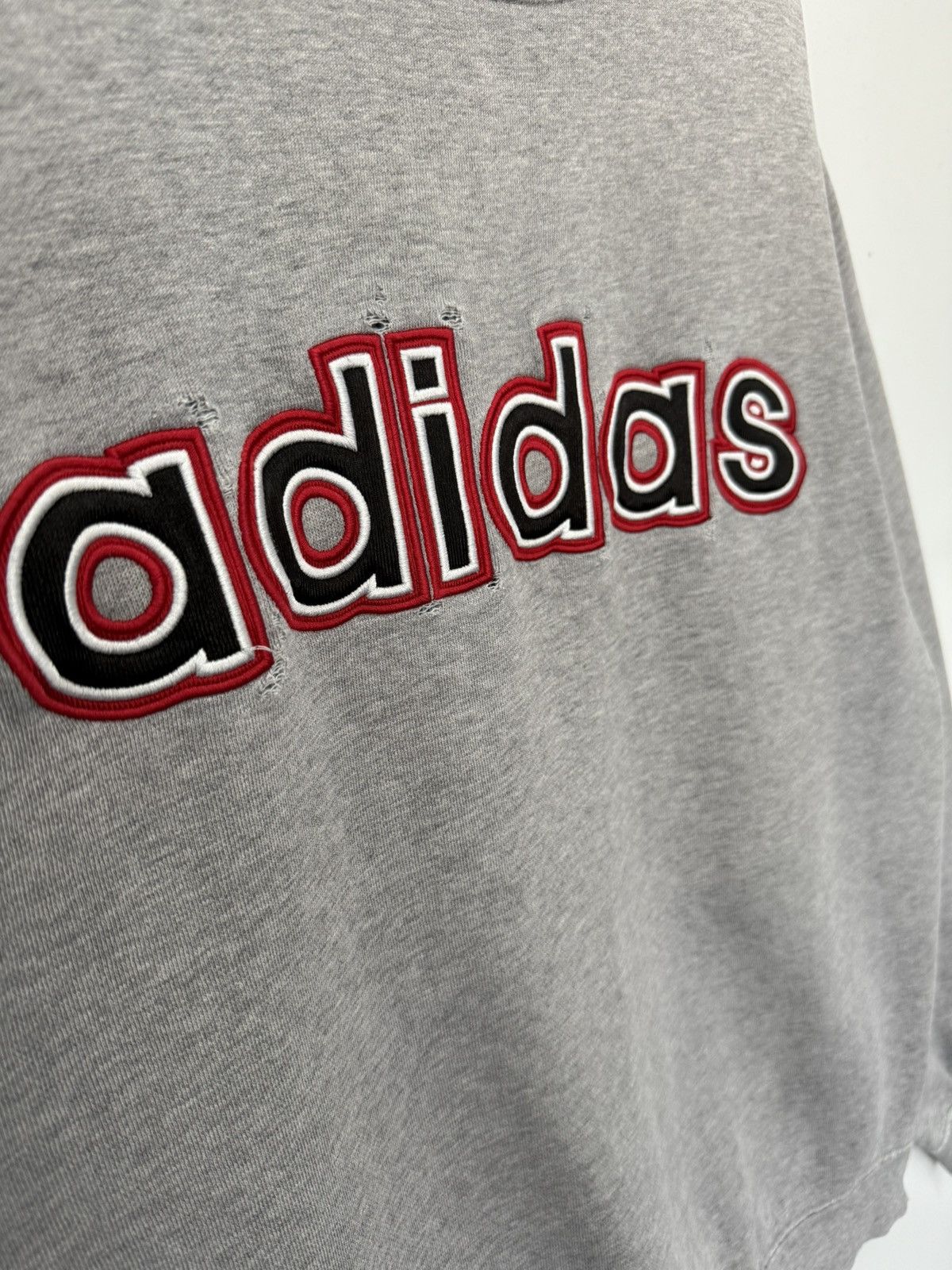 Adidas 🔥Vtg 90's Adidas Distressed Spellout Logo Baggy Sweatshirt Size US M / EU 48-50 / 2 - 4 Thumbnail