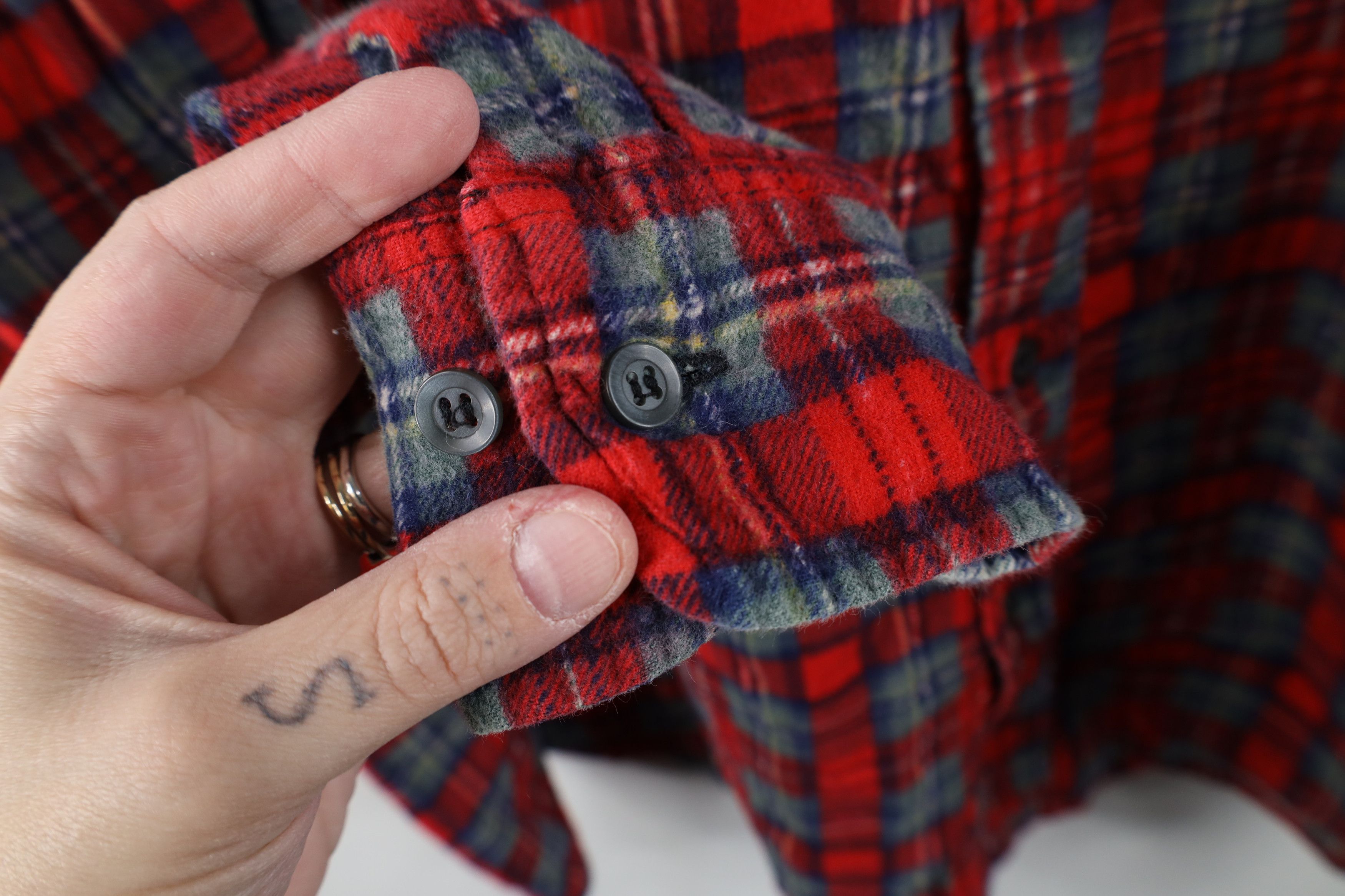 Dickies Vintage 70s Dickies Pocket Flannel Button Shirt Red Plaid Size US XXL / EU 58 / 5 - 7 Thumbnail