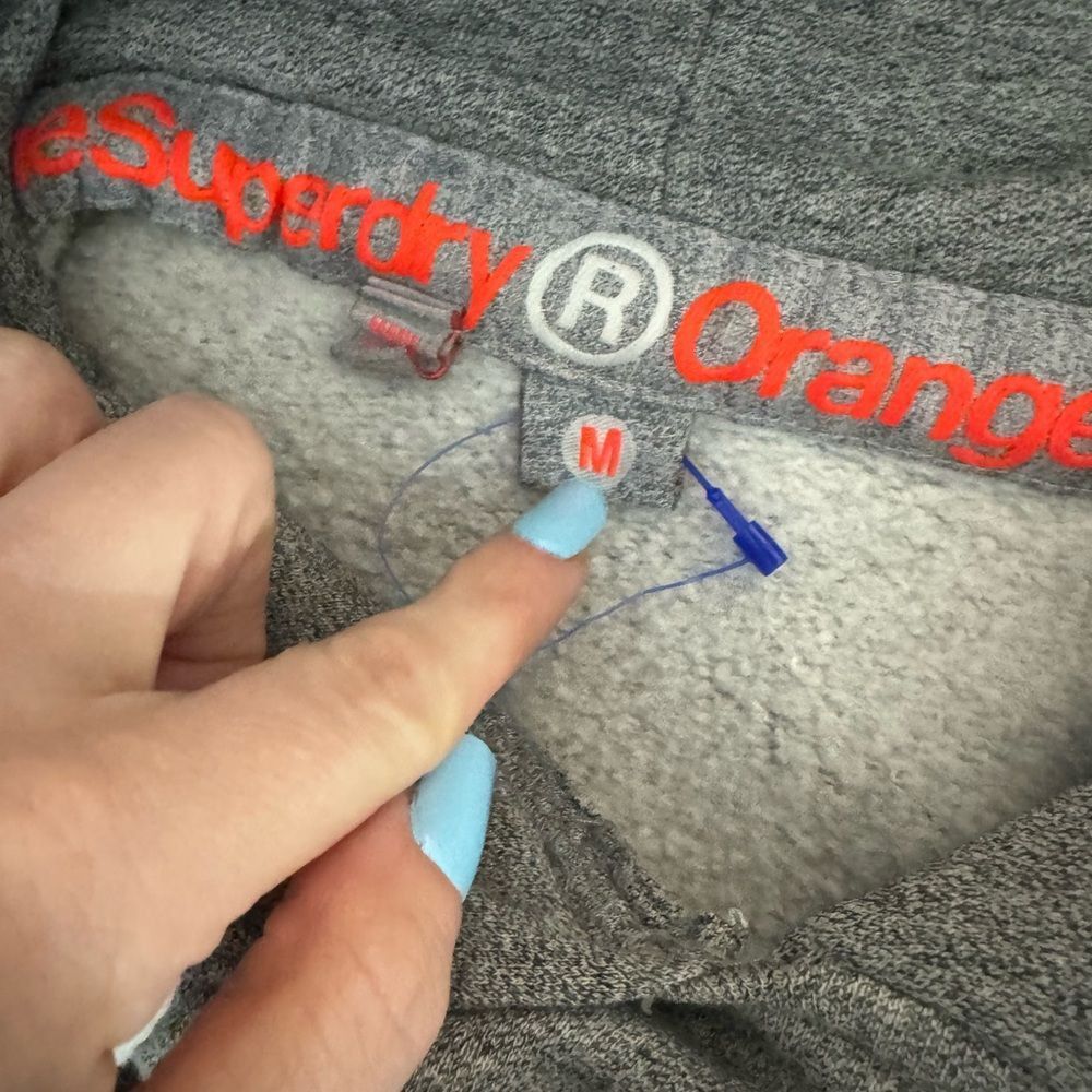 Superdry Superdry Orange Label Gray Hoodie Sweatshirt Size M Pullover Size M / US 6-8 / IT 42-44 - 4 Thumbnail