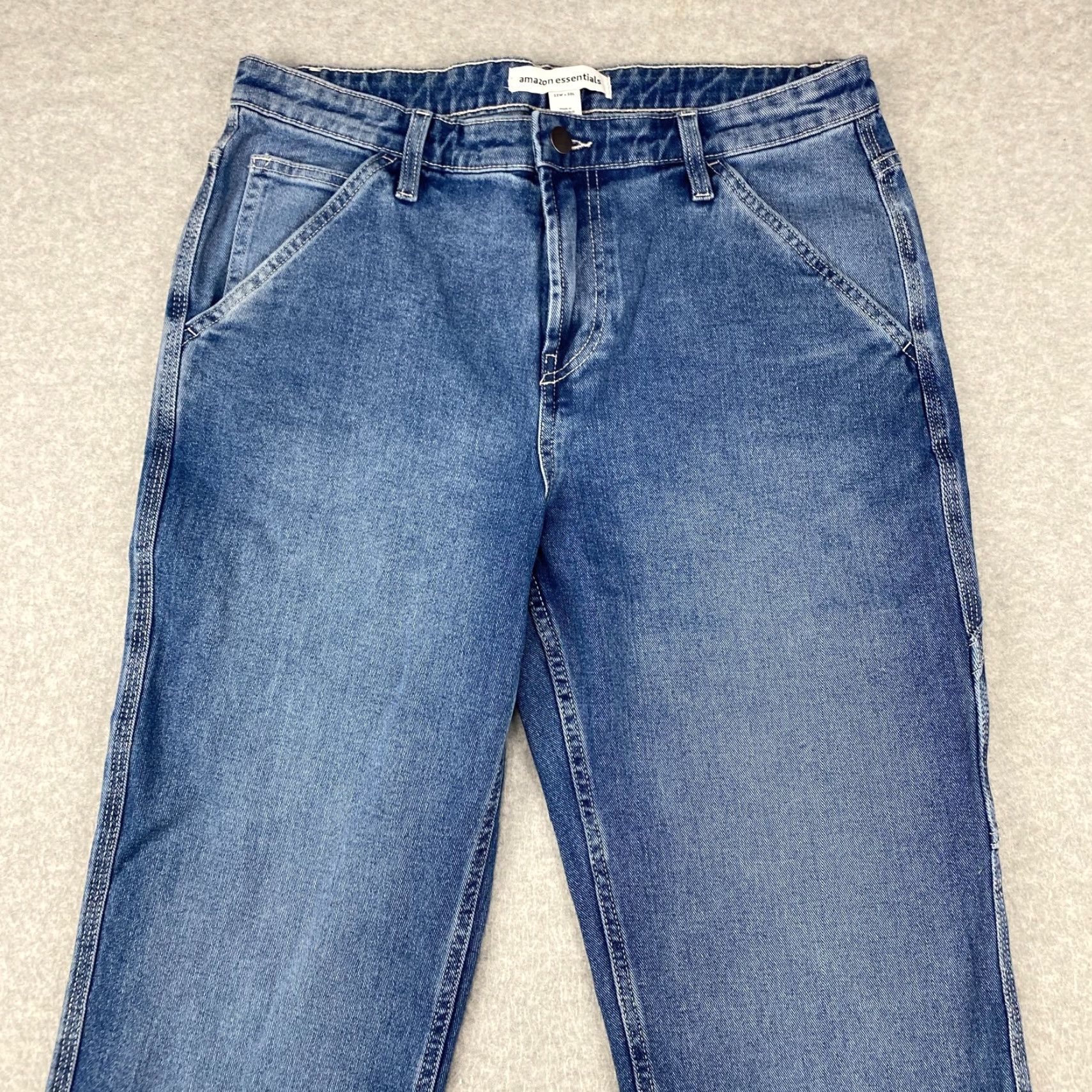 Essentials Amazon Essentials Jeans Mens 33X30 Blue Straight Leg Pockets Loose Fit Stretch 4 Size US 33 - 3 Thumbnail