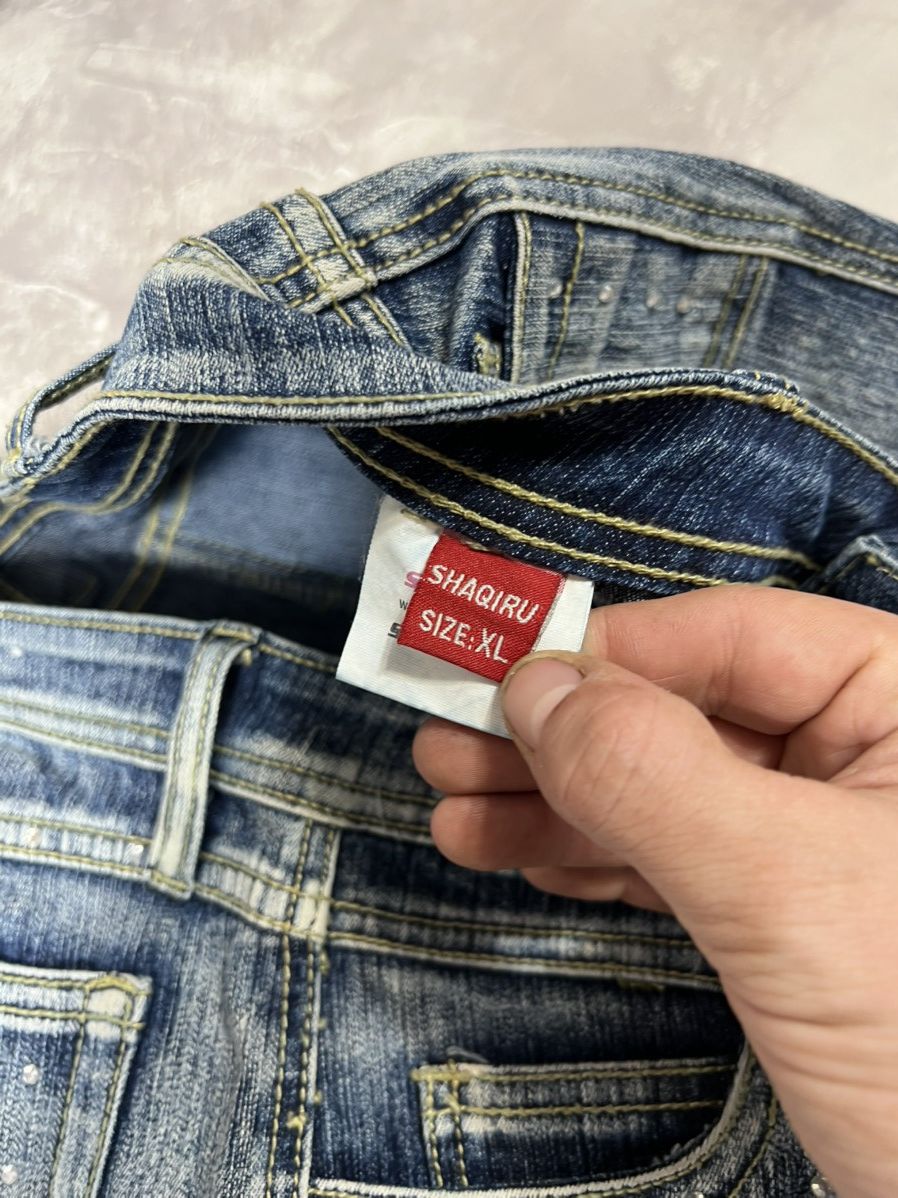 Japanese Brand Rheistones Flared IfSixWasNine Style Fade Distressed Pants Size 36" / US 14 / IT 50 - 10 Thumbnail