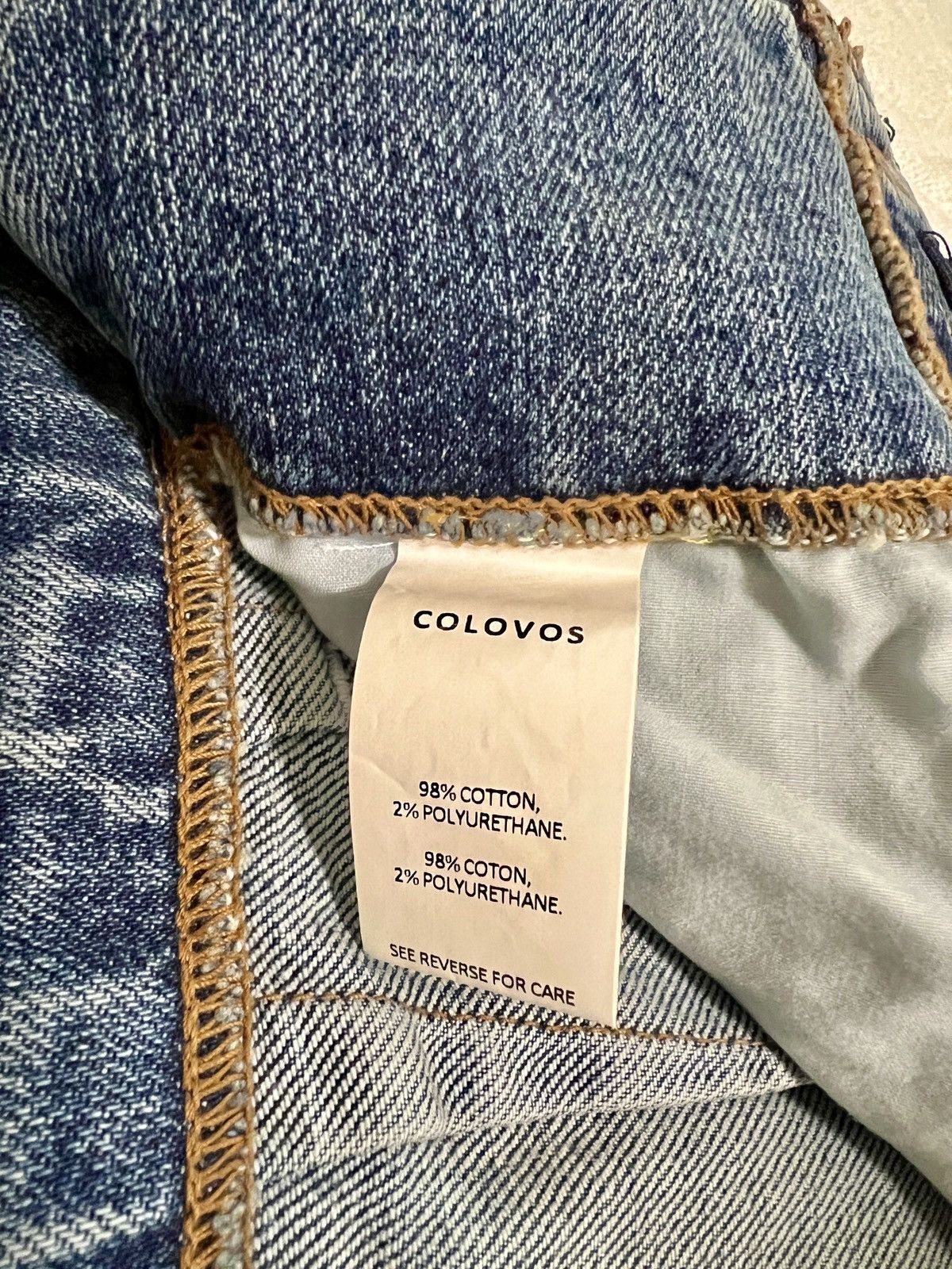 Colovos COLOVOS Buckle Waist Blue Denim Straight Barrel Leg Size 27" / US 4 / IT 40 - 5 Thumbnail