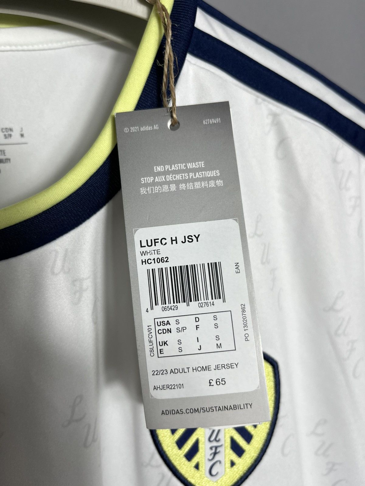 Adidas Leeds United 2022 2023 Signed shirt soccer jersey Size US S / EU 44-46 / 1 - 5 Thumbnail