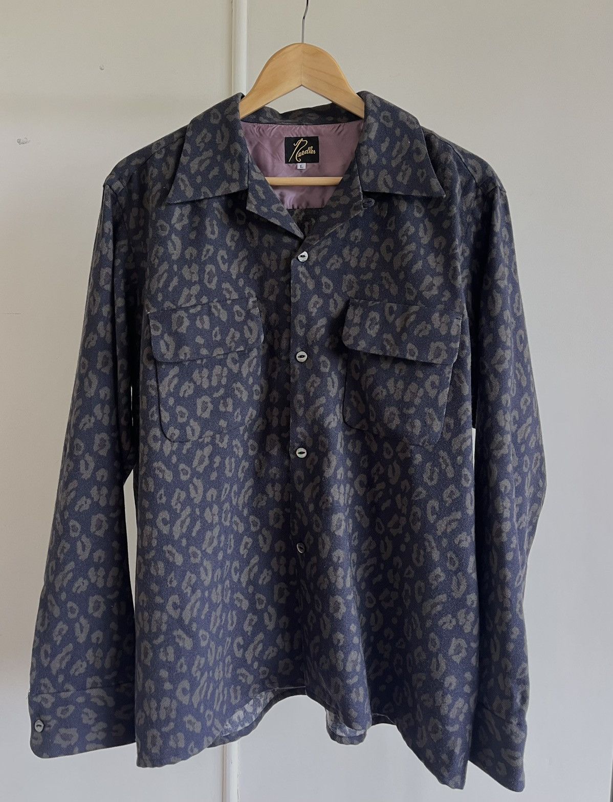 Needles NEEDLES ‘CLASSIC SHIRT’ - WOOL LEOPARD PRINT Size US L / EU 52-54 / 3 - 1 Thumbnail