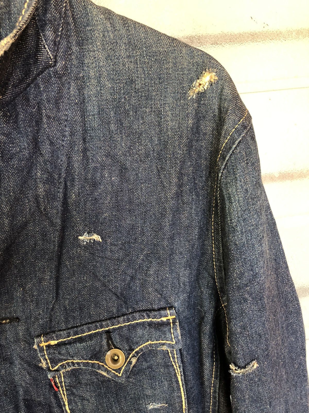 Levi's Vintage Levi’s Redloop Distressed Punk Style Denim Jacket Size US L / EU 52-54 / 3 - 7 Thumbnail