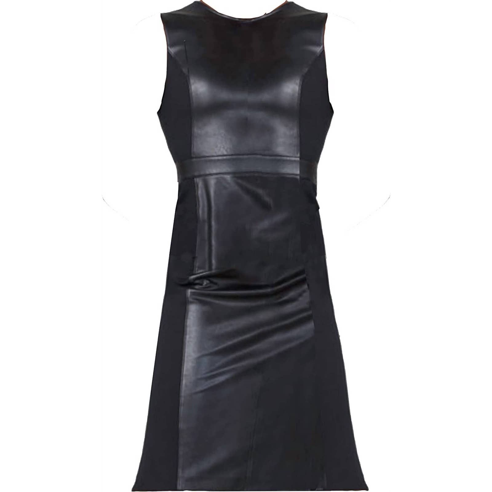 SPANX, Dresses, Spanx Leatherlike Sleeveless Sheath Dress Luxe Black S