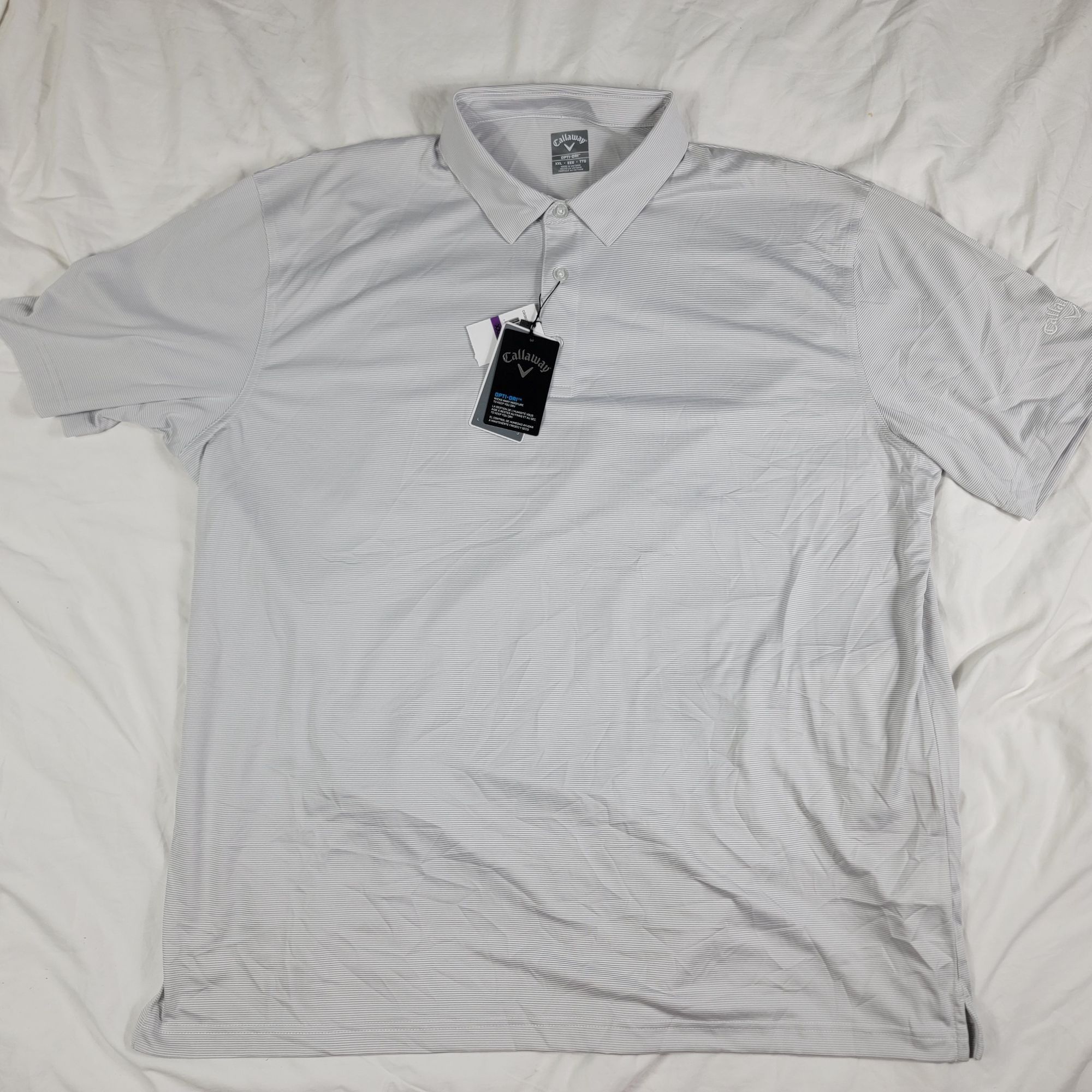 Callaway Callaway Opti Dri Mens XXL Bright White Polo Shirt Moisture Size US XXL / EU 58 / 5 - 1 Thumbnail