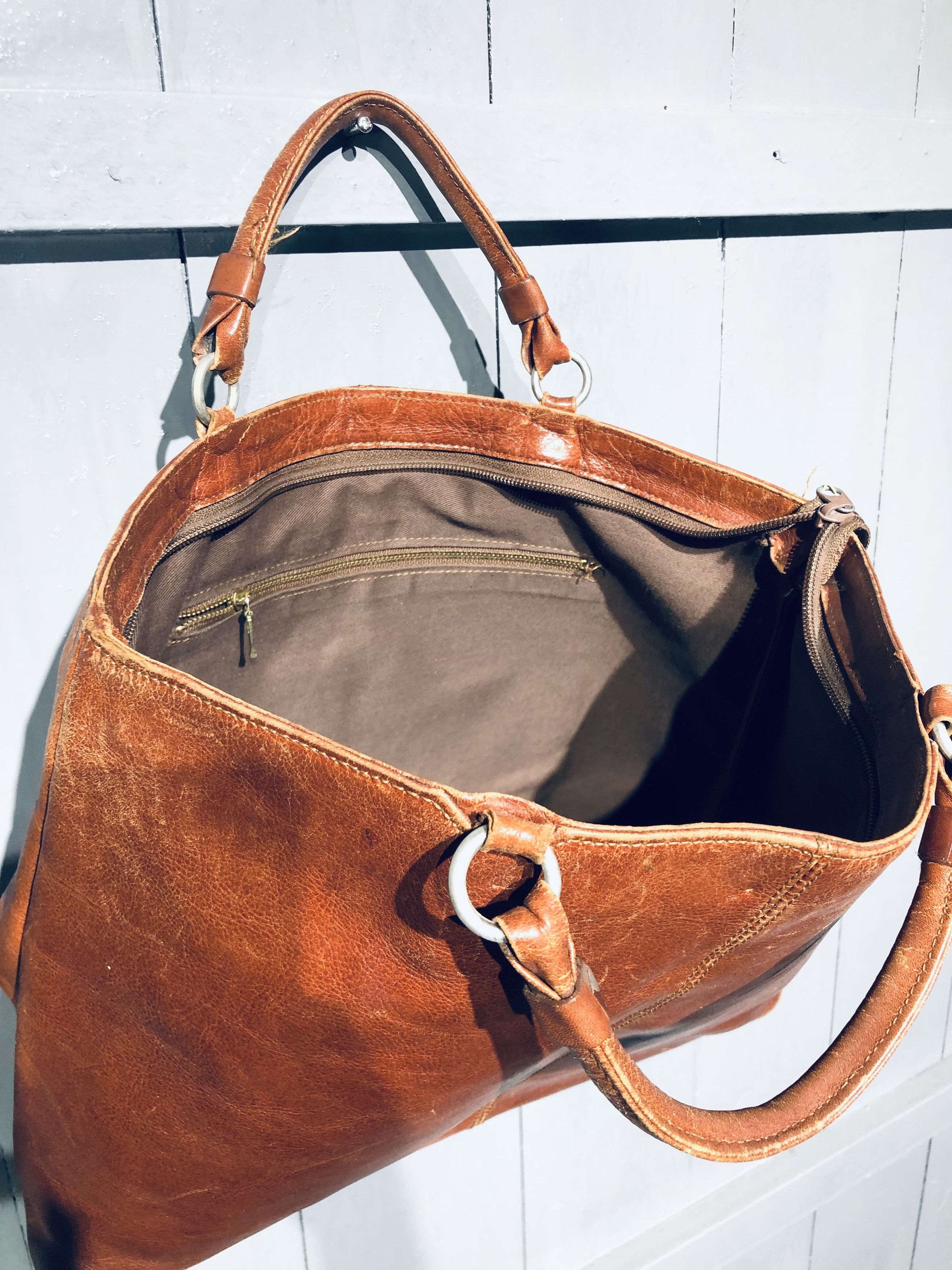 Genuine Leather × Leather JAPANESE STREEWEAR FASHION STYLE LEATHER HANDCARRY BAG Size ONE SIZE - 7 Thumbnail
