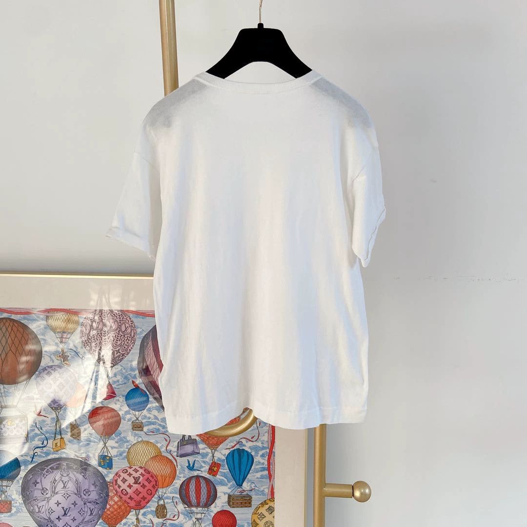 Brunello Cucinelli BC White Sequin T-shirt XS Size XS / US 0-2 / IT 36-38 - 2 Thumbnail