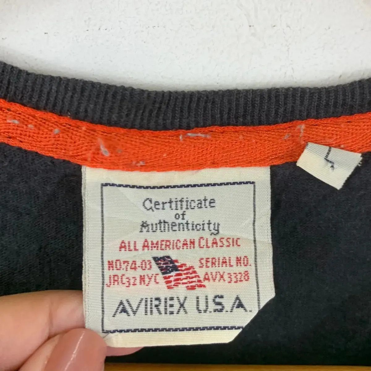 Vintage Vintage AVIREX USAF Flight Deck Crewman Tee Shirt Air Force Size US L / EU 52-54 / 3 - 5 Thumbnail