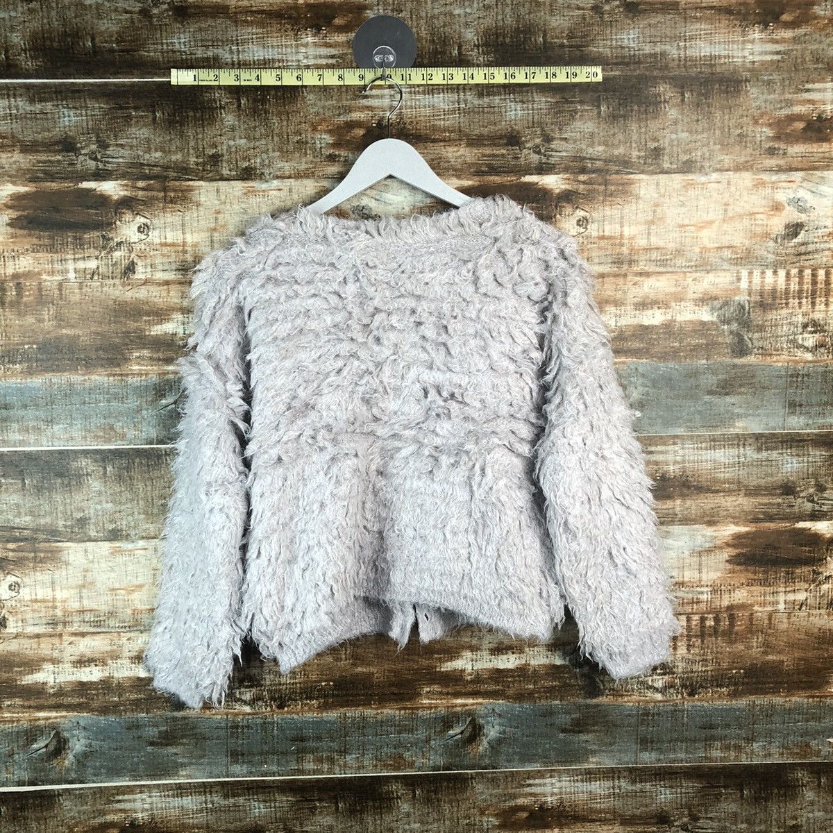 Japanese Brand DL Archives Gray Mohair Cardigan Knitwear #C374 Size M / US 6-8 / IT 42-44 - 12 Thumbnail