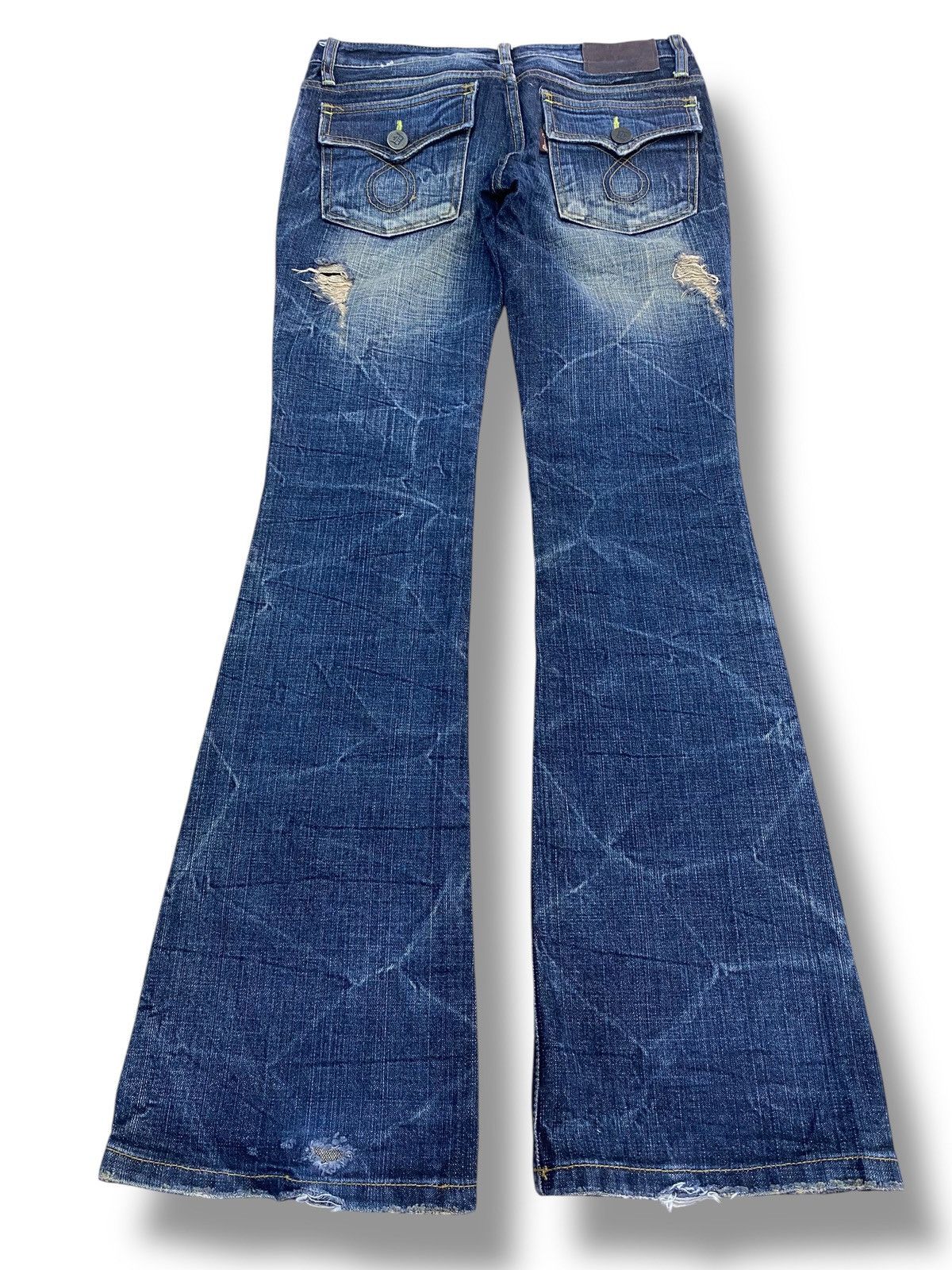Japanese Brand Japanese Brand Distressed Ripped Style Flare Jeans Size US 29 - 3 Thumbnail
