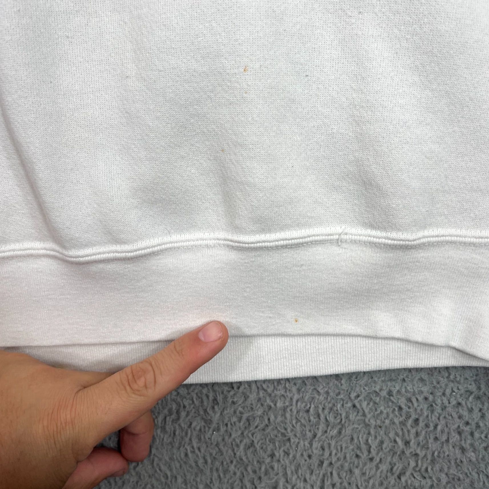 Delta VINTAGE Delta Religious Sweatshirt Large Men 90s Jesus Christian Graphic Print White Fleece Size US L / EU 52-54 / 3 - 2 Thumbnail
