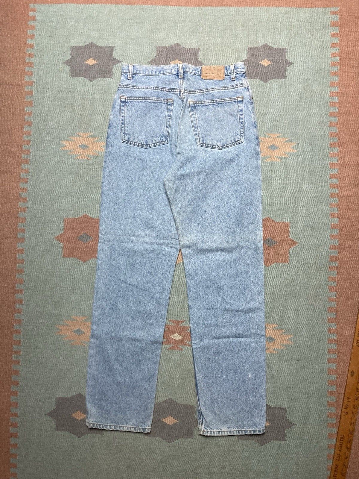 Vintage American eagle denim jeans light wash straight skater 31x34 Size US 31 - 6 Thumbnail