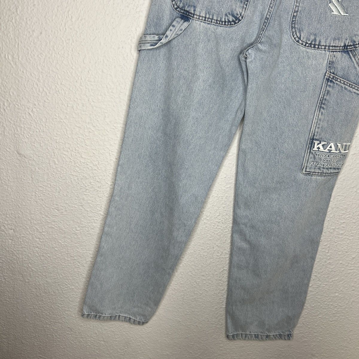 JNCO Karl Kani Jeans Denim Baggy Pants Trousers Blue Logo Size US 33 - 5 Thumbnail
