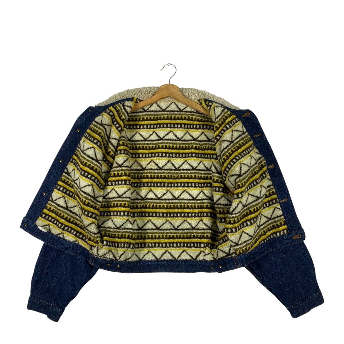 Big John Vintage Big John Aztec Sherpa Lined Denim Jean Jacket Size L Size US L / EU 52-54 / 3 - 5 Thumbnail