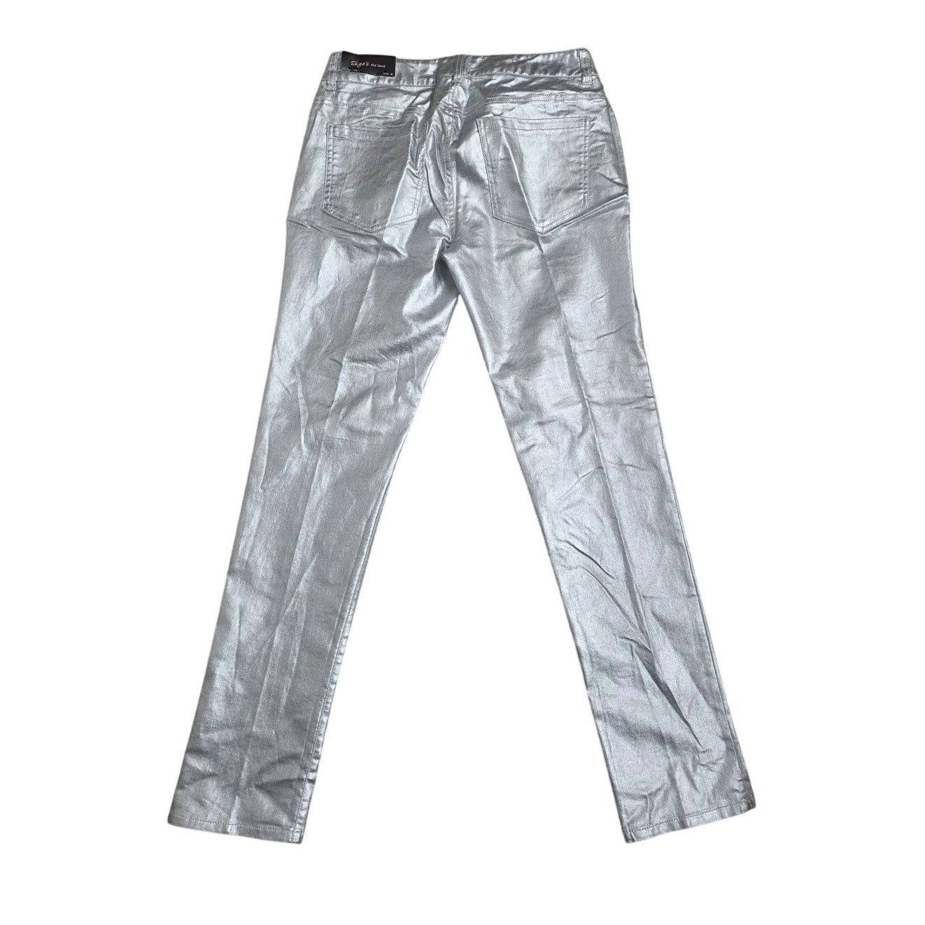 Other Skye's The Limit Silver Slim Leg Pants - Size 6 Size 28" / US 6 / IT 42 - 2 Thumbnail