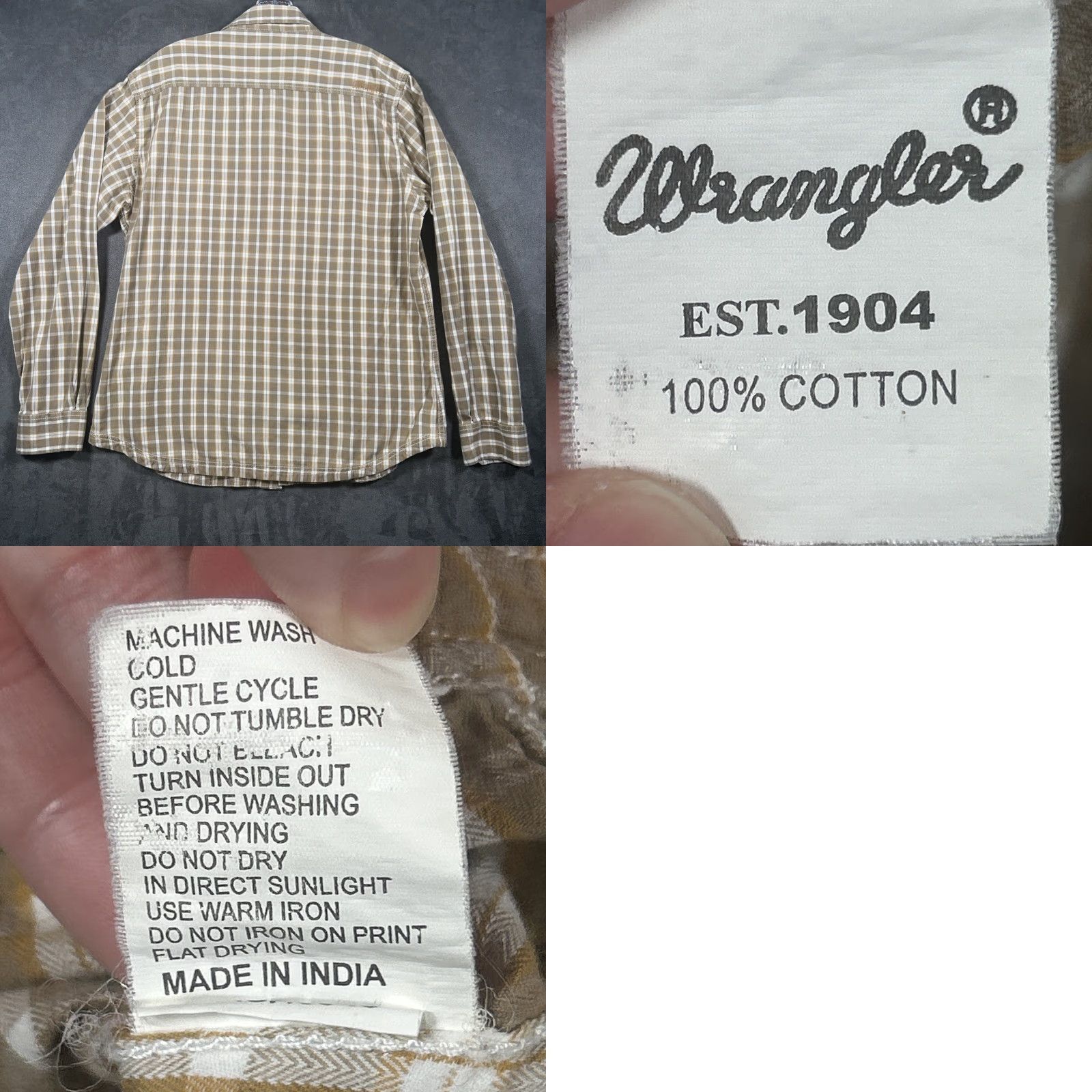 Wrangler Wrangler Pearl Snap Long Sleeve Shirt Mens 2XL Plaid Button-Up Cotton Spandex Multicolor Western Size US XXL / EU 58 / 5 - 9 Thumbnail