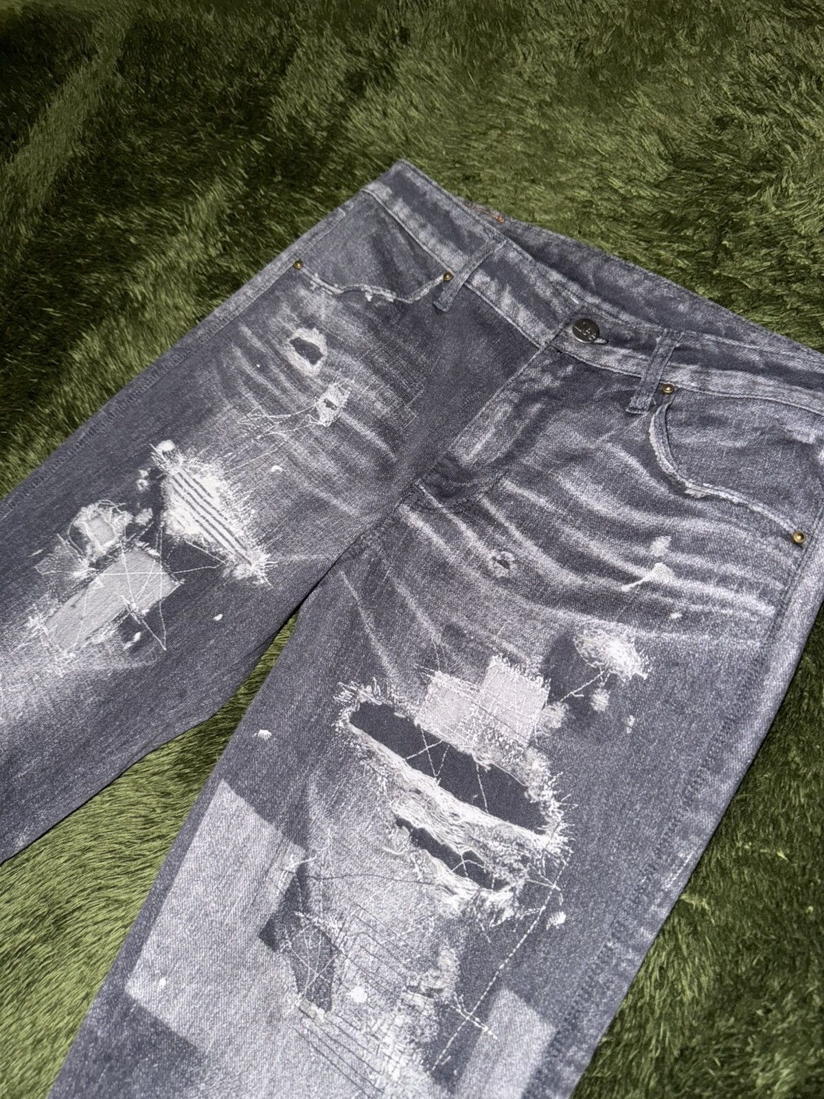 Lee [M] Lee MADE IN JAPAN Repair-Print Cotton Pants gray Size US 30 / EU 46 - 2 Thumbnail