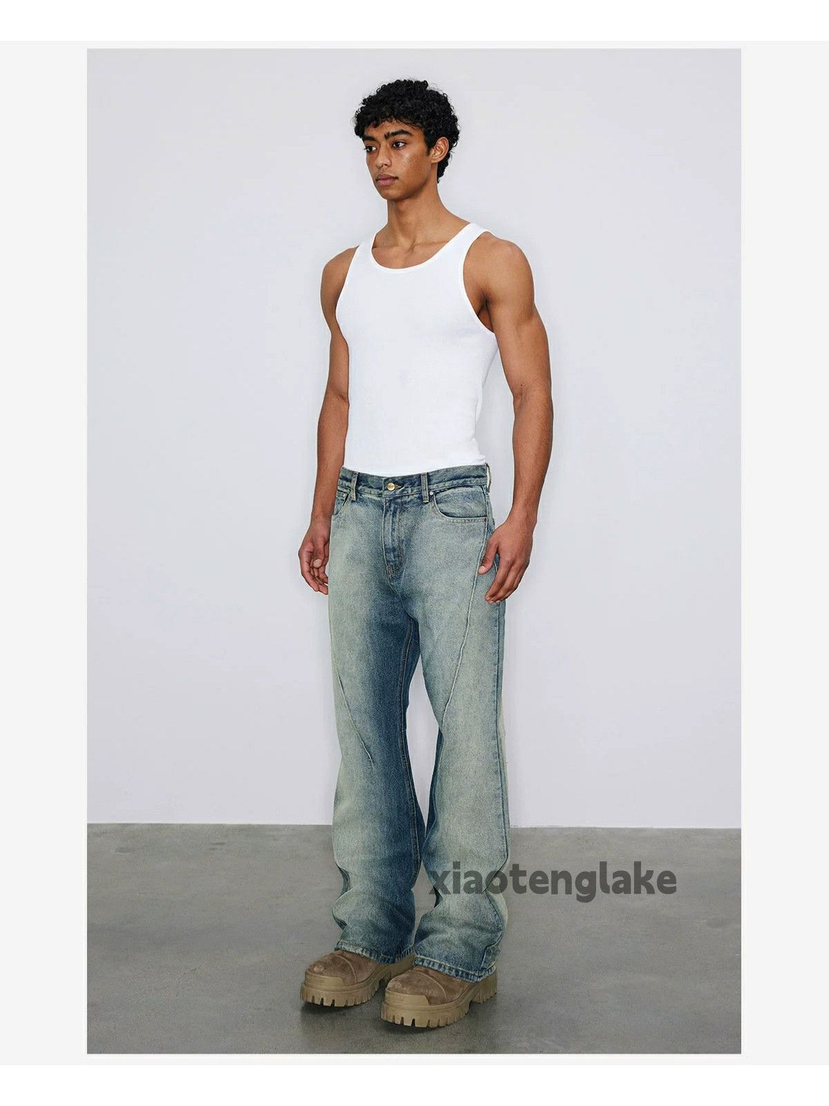 Jean × Vintage washed faded yuppie tie dye skate hiphop jeans Size US 36 / EU 52 - 3 Thumbnail