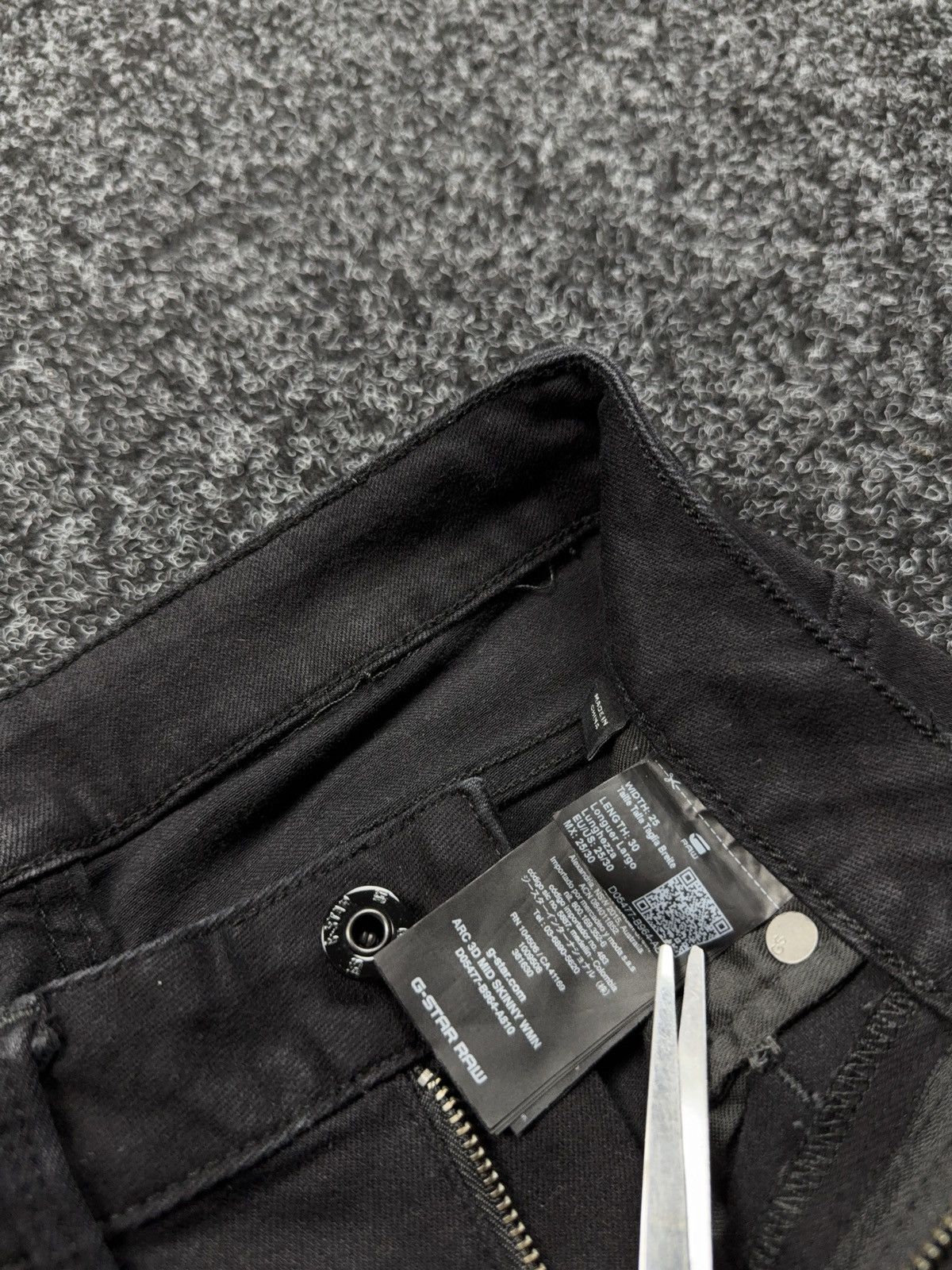 G-Star G-Star Opium Avant Garde RAW Arc 3D Mid Skinny Black Jeans Size 25" / US 0 / IT 36 - 7 Thumbnail