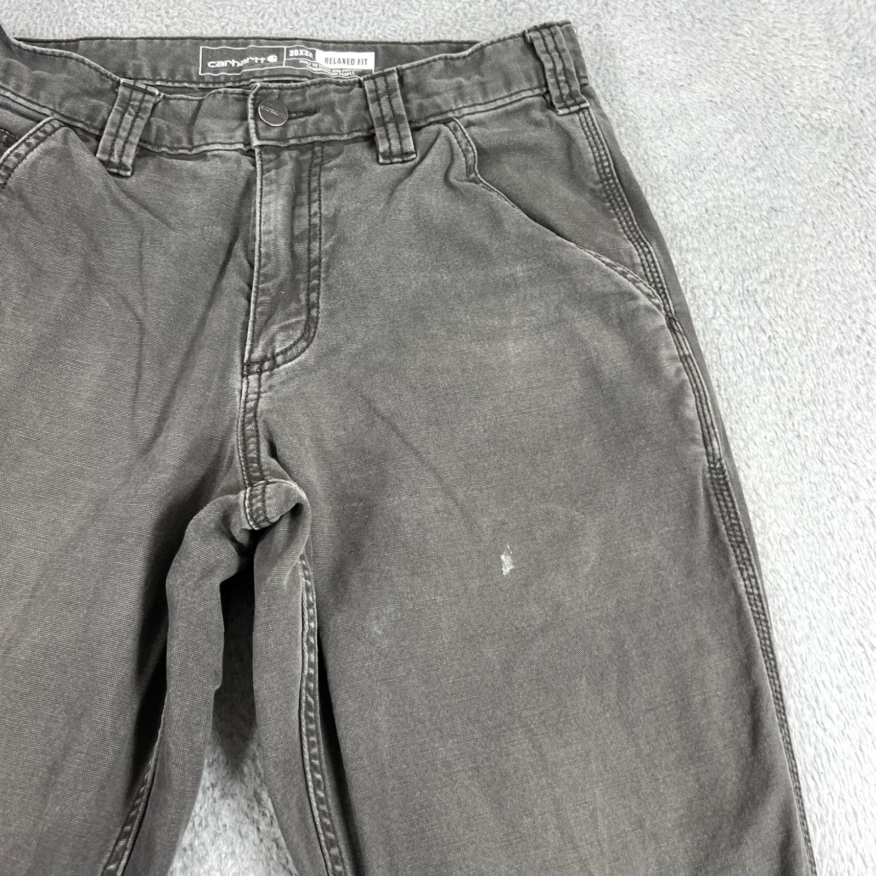 Carhartt VINTAGE Carhartt Cargo Pants Men 30x30 Gray Relaxed Fit Canvas Workwear 90s Size US 30 / EU 46 - 2 Thumbnail