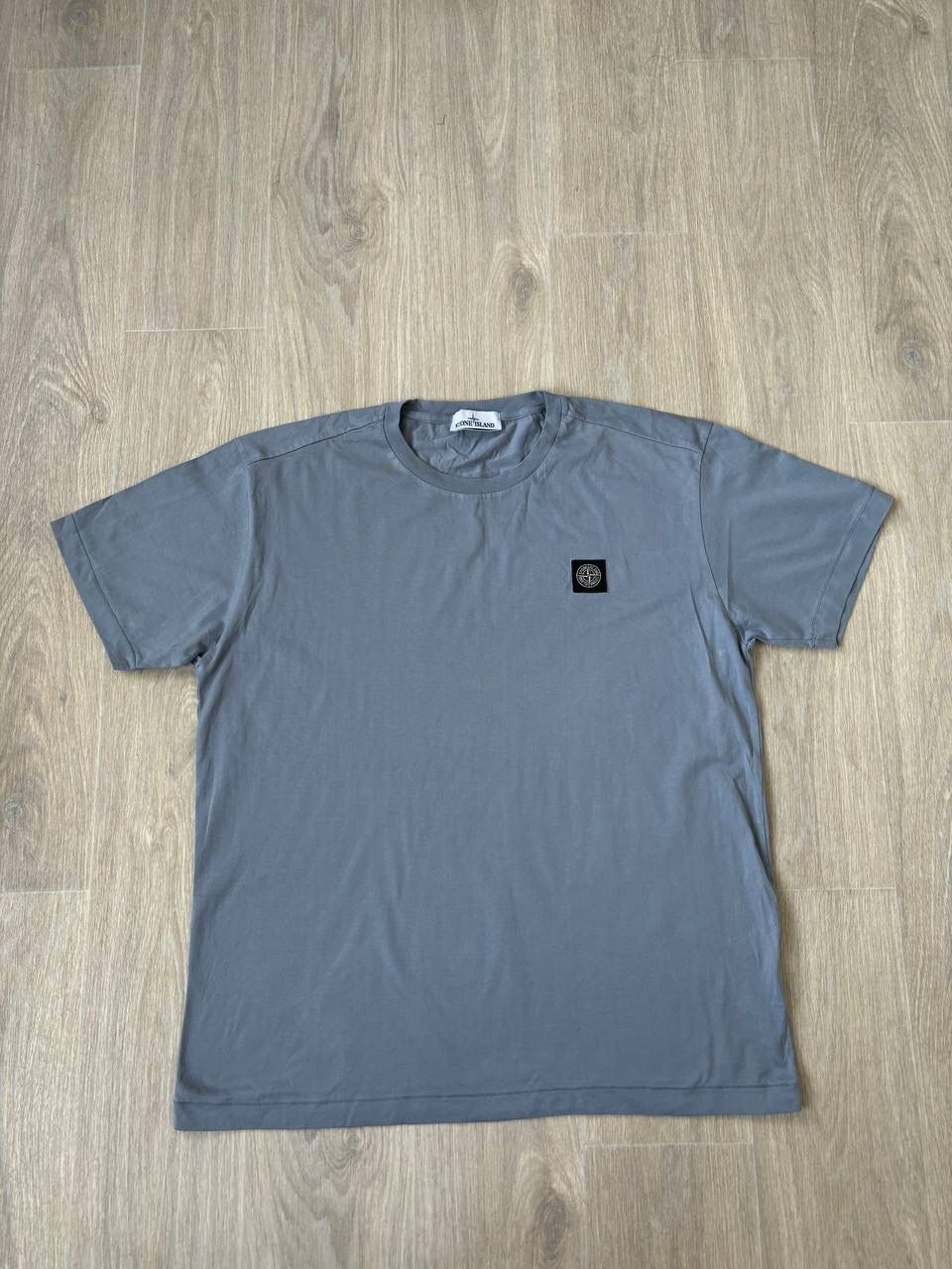 Pre-owned Stone Island Patch Program T Shirt In Grey