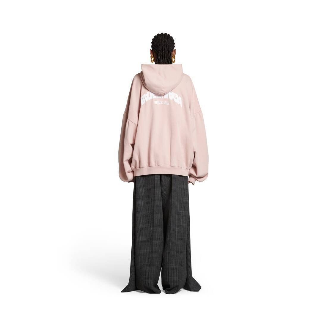 Balenciaga o1in1g0725 Back Flip Round Zip-Up Hoodie Oversized Size XS / US 0-2 / IT 36-38 - 4 Thumbnail