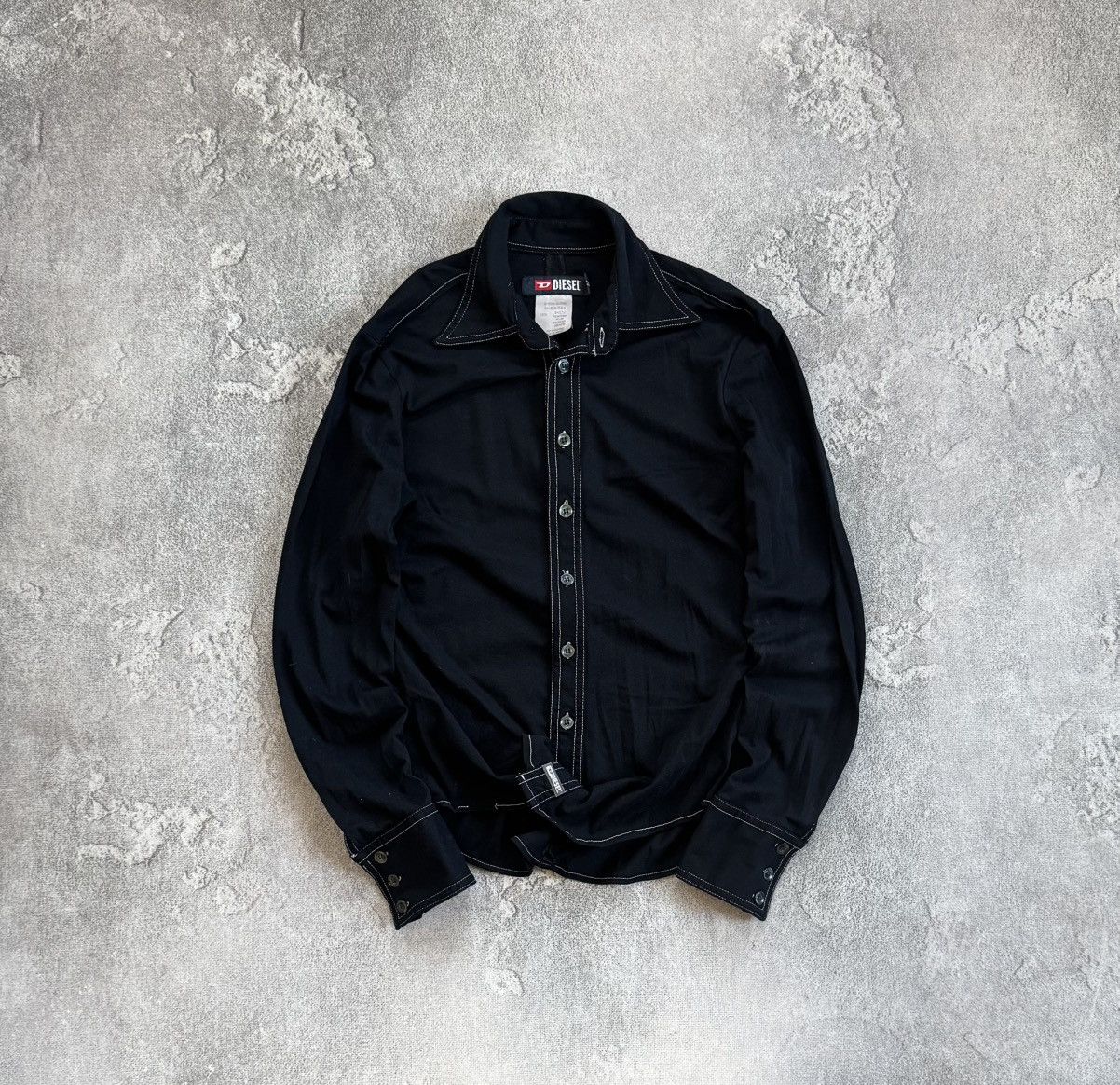 Diesel Diesel M/size black mesh blouse shirts button up avantgarde Size M / US 6-8 / IT 42-44 - 1 Thumbnail