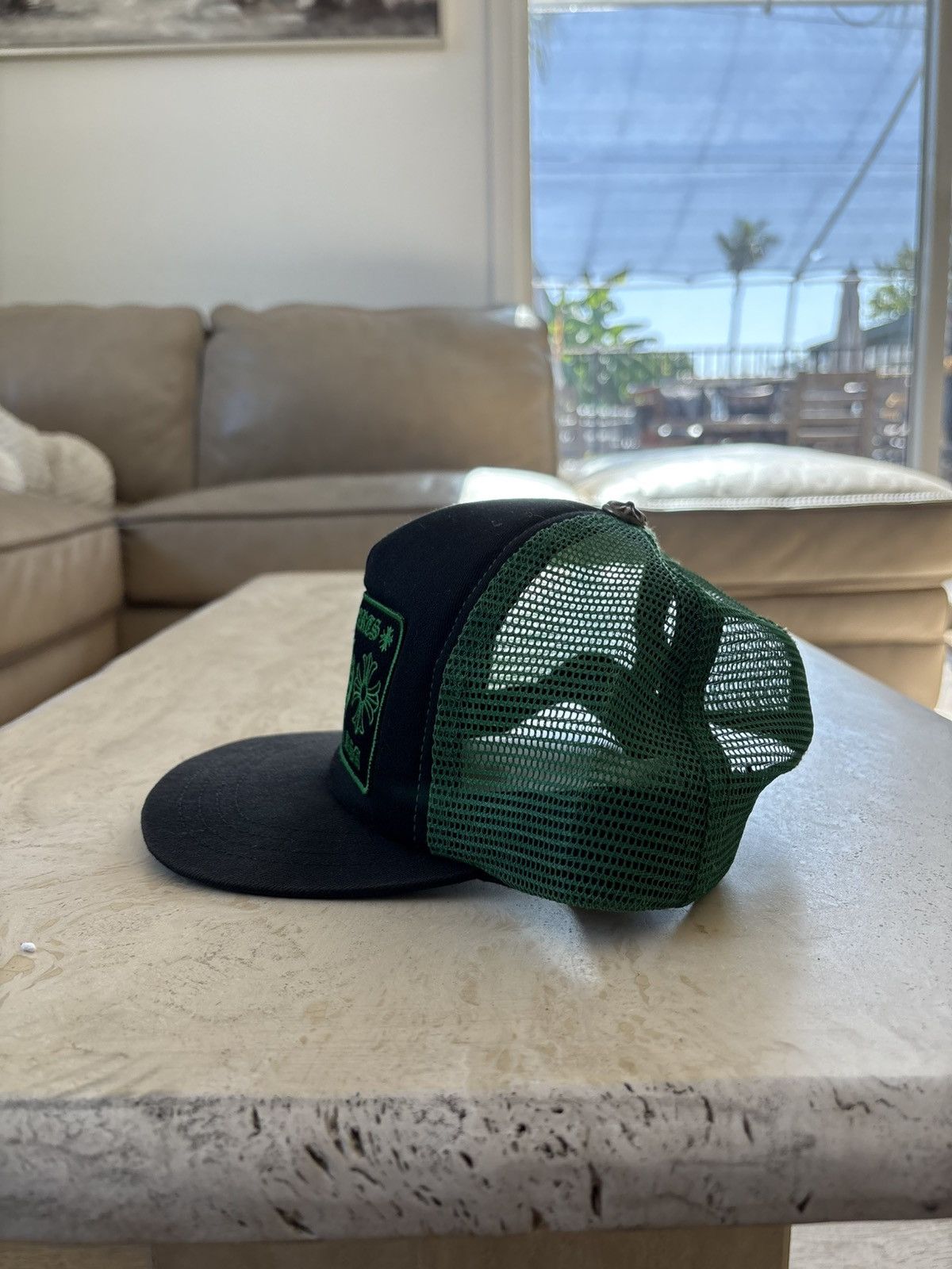 Chrome Hearts Chrome Hearts CH Black/Green Hollywood Trucker Hat Size ONE SIZE - 2 Thumbnail
