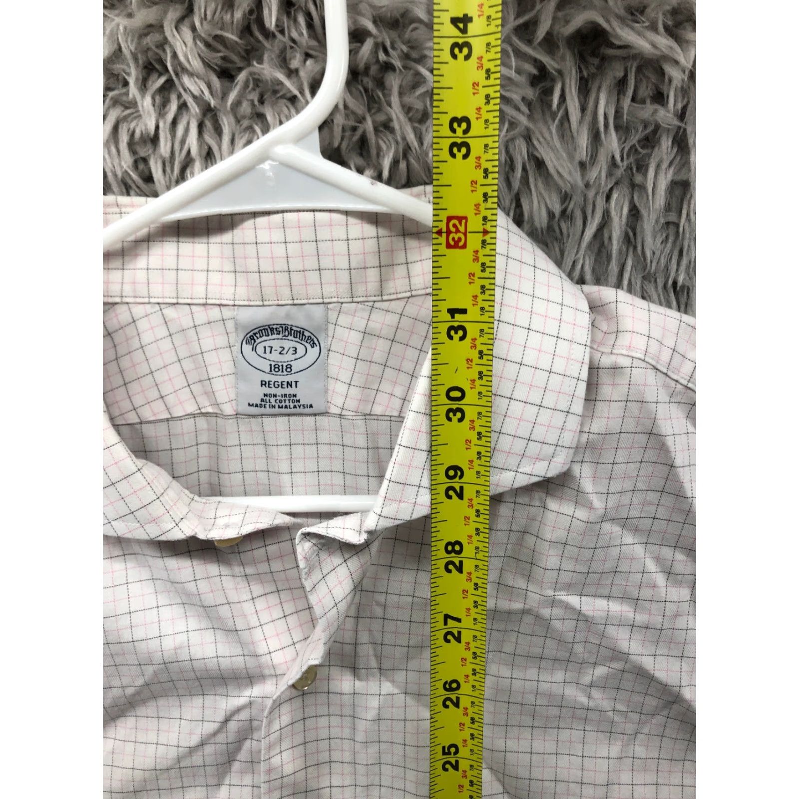 Brooks Brothers Brooks Brothers Regent Shirt Size 17 Mens White Long Sleeve Spread Collar Shirt Size US XL / EU 56 / 4 - 5 Thumbnail