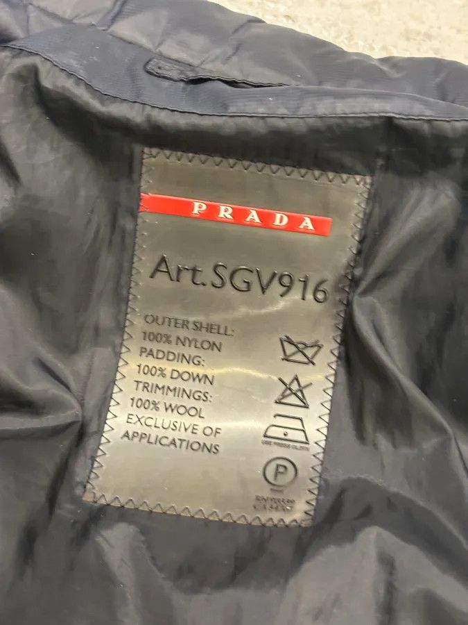 Prada AW2007 Prada Navy Down Quilted Puffer Jacket Size US L / EU 52-54 / 3 - 9 Thumbnail
