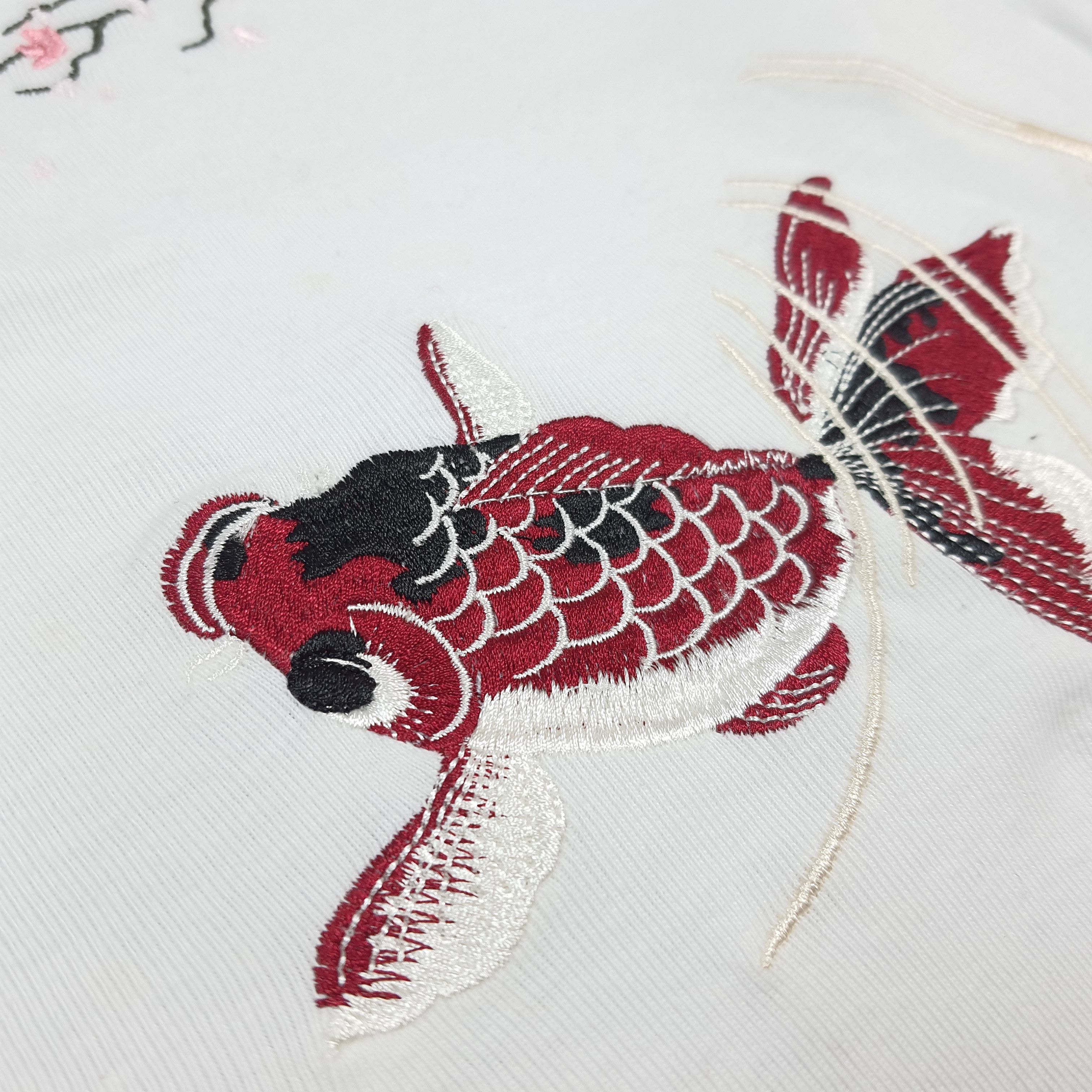Japanese Brand Vintage Karu-Toh Japanese Goldfish Embroidered Shirt C292N6 Size US M / EU 48-50 / 2 - 3 Thumbnail
