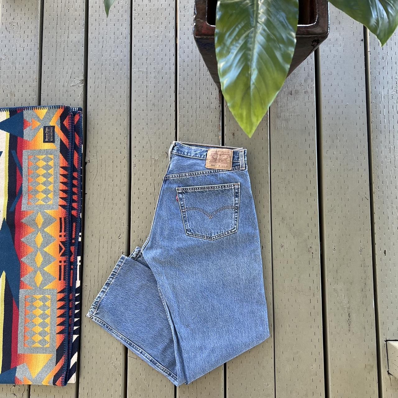 Levi's × Vintage Vintage Levis 501 Jeans Light Wash Levi's Denim Size US 34 / EU 50 - 3 Thumbnail