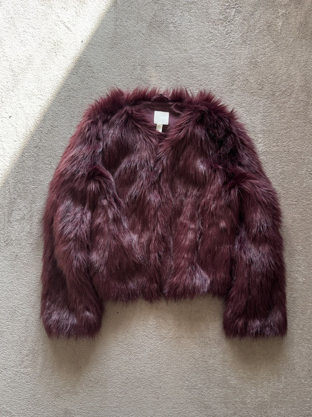 Hysteric Glamour Y2K H&M Burgundy Faux Fur Coat Jacket Hysteric if6was9 vibe Size US S / EU 44-46 / 1 - 2 Thumbnail