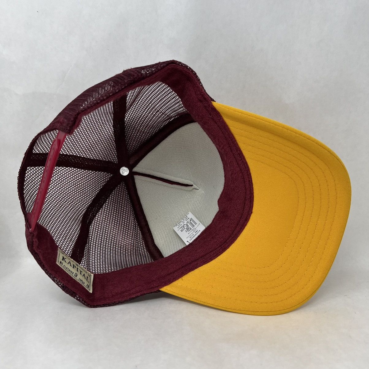 Kapital Kountry Kapital Free Wheelie Trucker Hat Burgundy Gold Size ONE SIZE - 6 Thumbnail