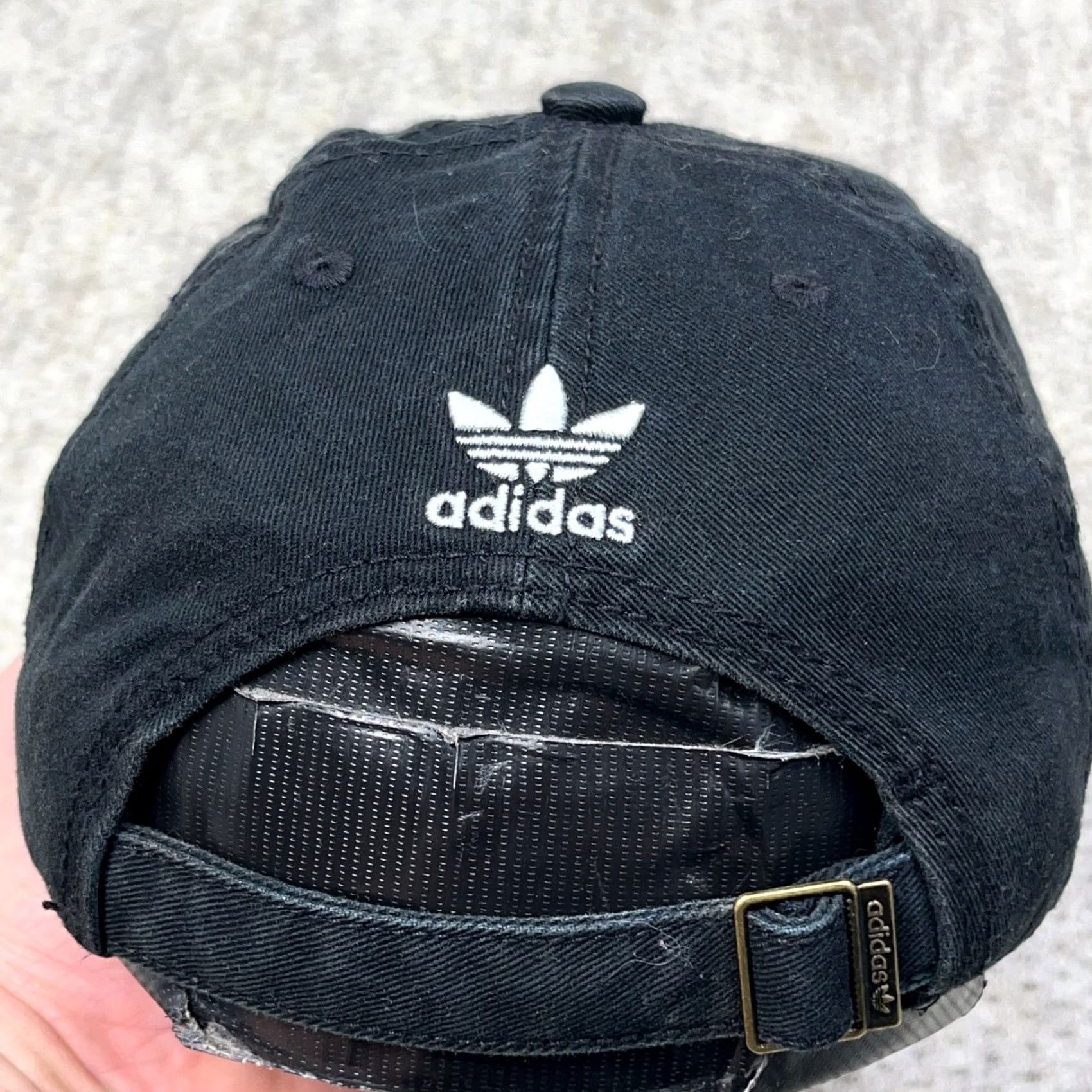 Adidas Adidas Cap Hat Strap Back Trefoil Logo Twill Dad Adjustable Black White Adult Size ONE SIZE - 2 Thumbnail