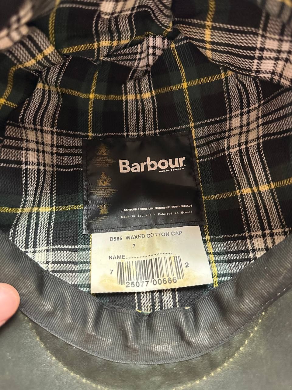 Barbour Barbour Waxed Flat Cap Hat Size ONE SIZE - 8 Thumbnail
