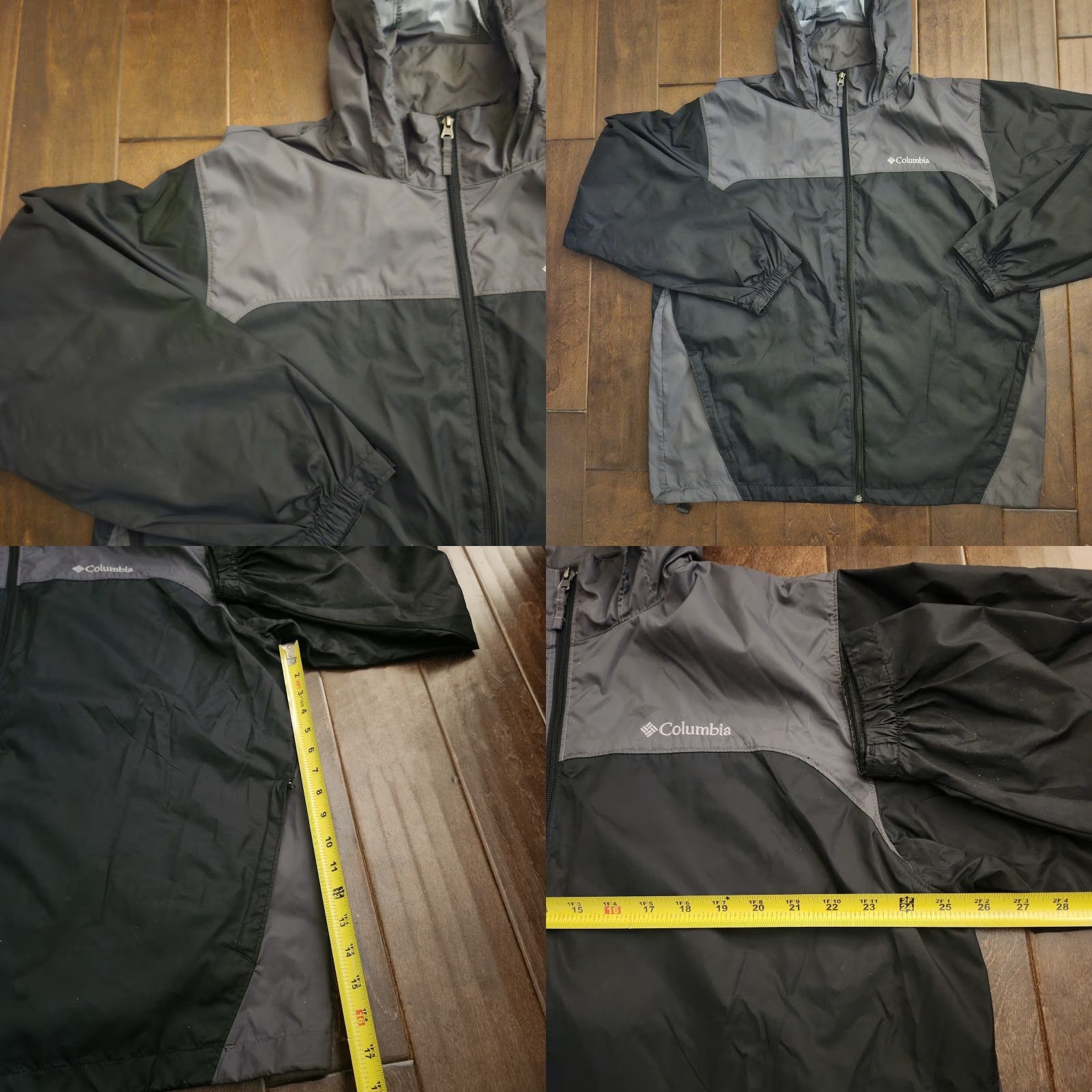Vintage Columbia Windbreaker Jacket Men XL Hooded Lightweight Black Gray Zip Up Jacket Men XL Windbreaker Size US XL / EU 56 / 4 - 8 Thumbnail
