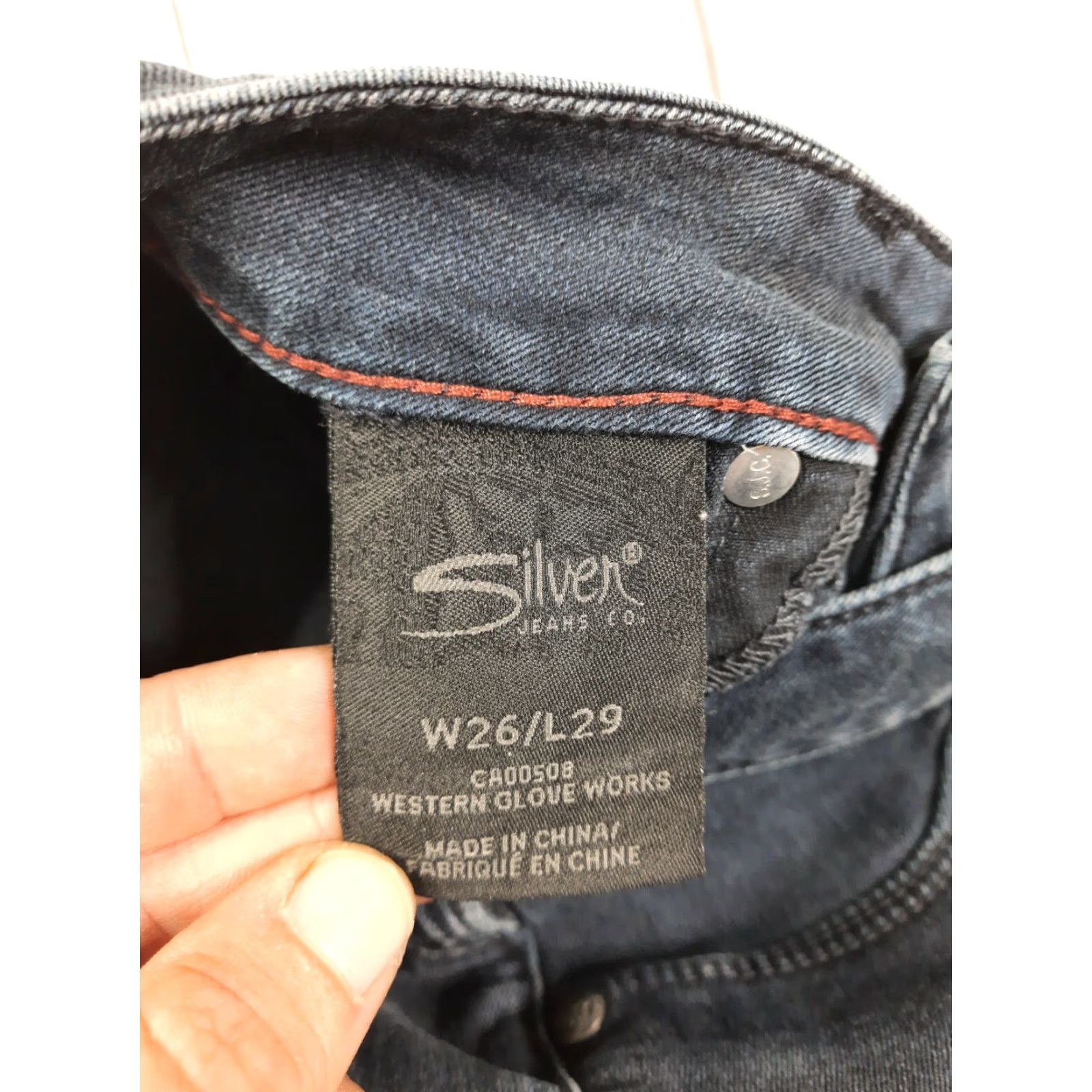 Silver Jeans Co. VINTAGE? No. Silver Jeans Ashlee Dark Rinse Med Rise 26x29 Skinny Jeans Womens Denim Blue Comfort Size 26" / US 2 / IT 38 - 4 Thumbnail