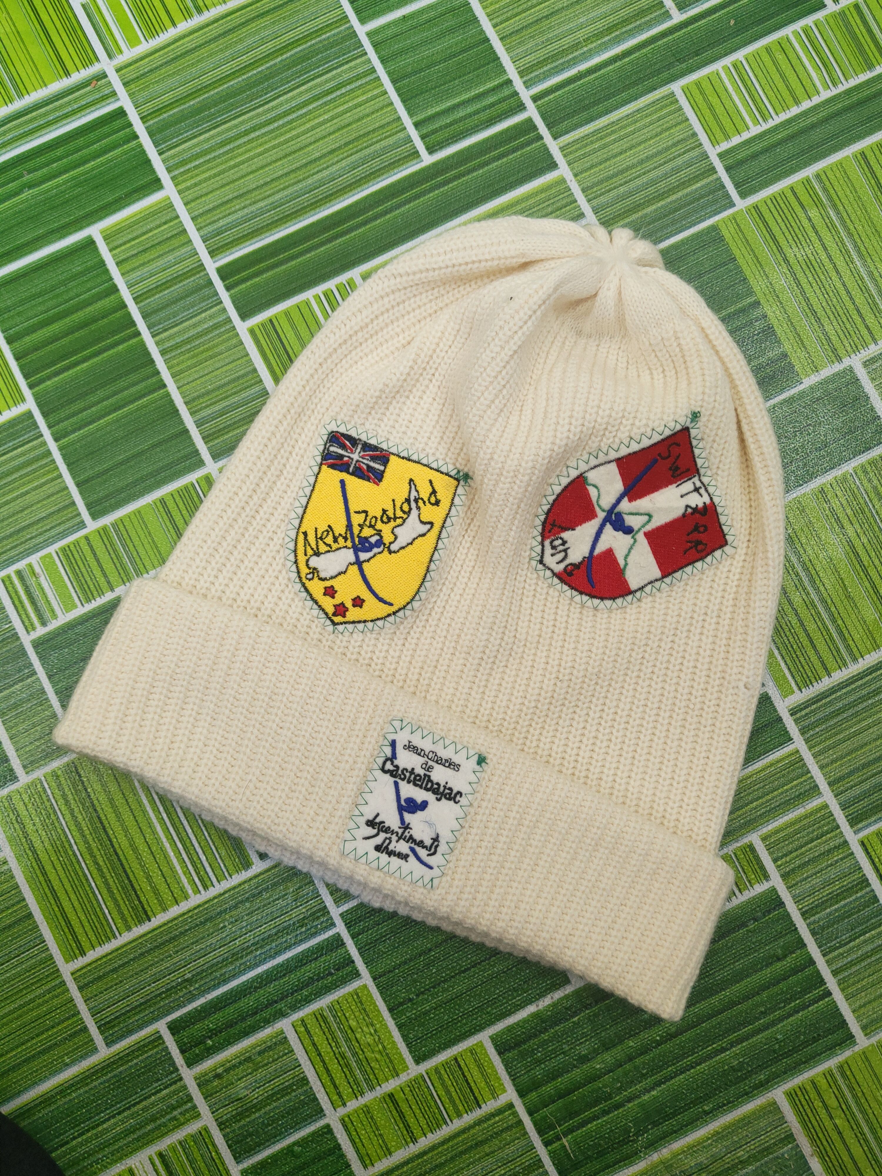 Jean Charles De Castelbajac Jean Charles De Castelbajac Ivory Knit Beanies #1668 Size ONE SIZE - 1 Thumbnail