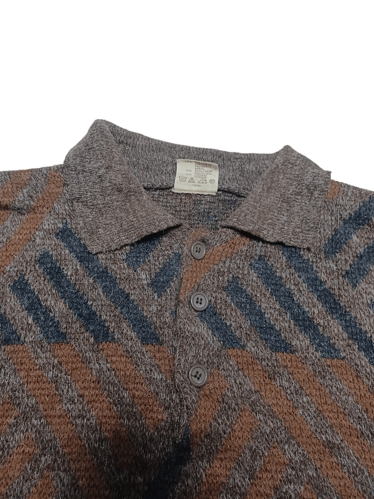 Other MADE IN ITALY VINTAGE WOOL QUATER SWEATER 1/4 OLDMONEY Size US XL / EU 56 / 4 - 4 Thumbnail