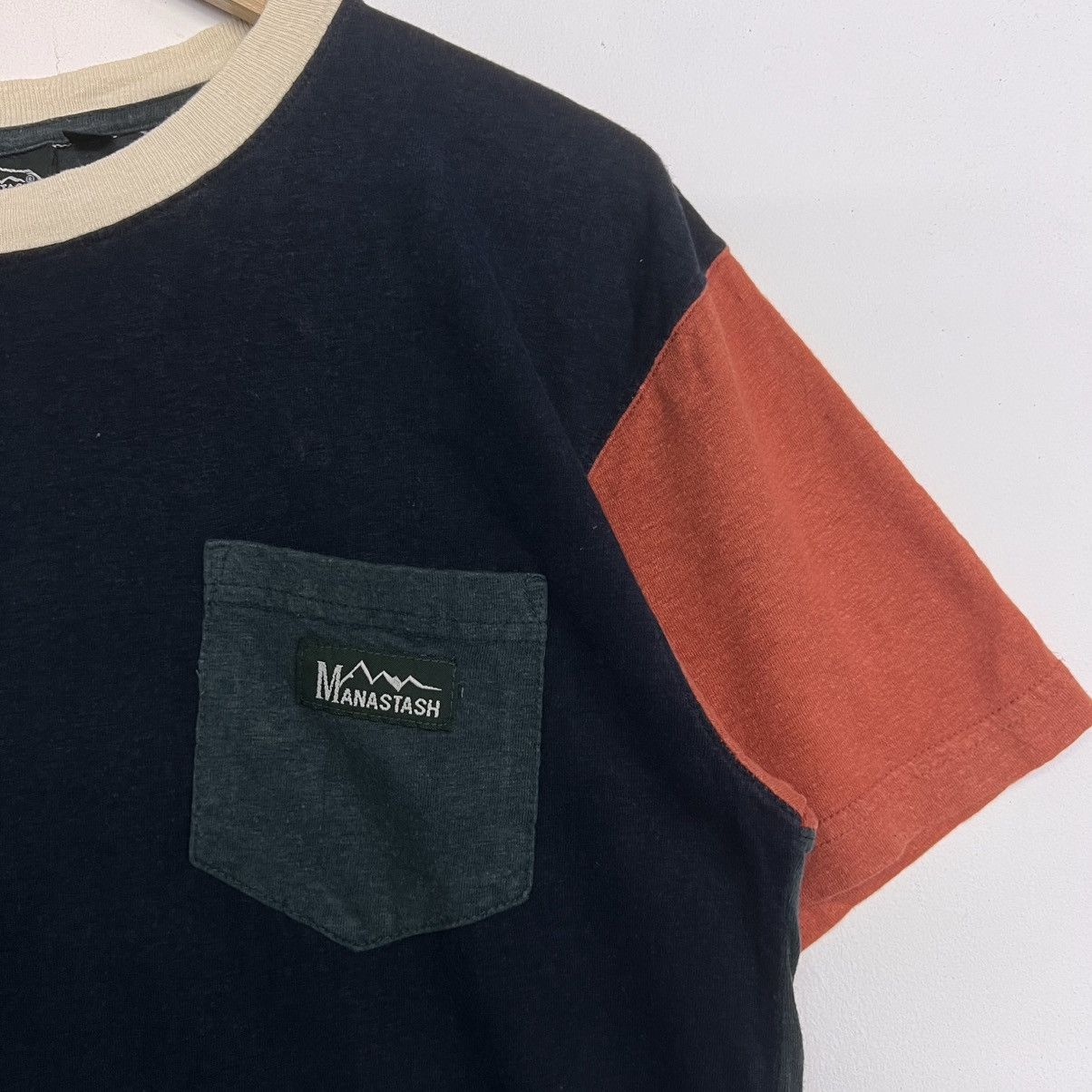Manastash MANASTASH COLOUR BLOCK POCKET HEMP MATERIAL TSHIRT Size US M / EU 48-50 / 2 - 4 Thumbnail