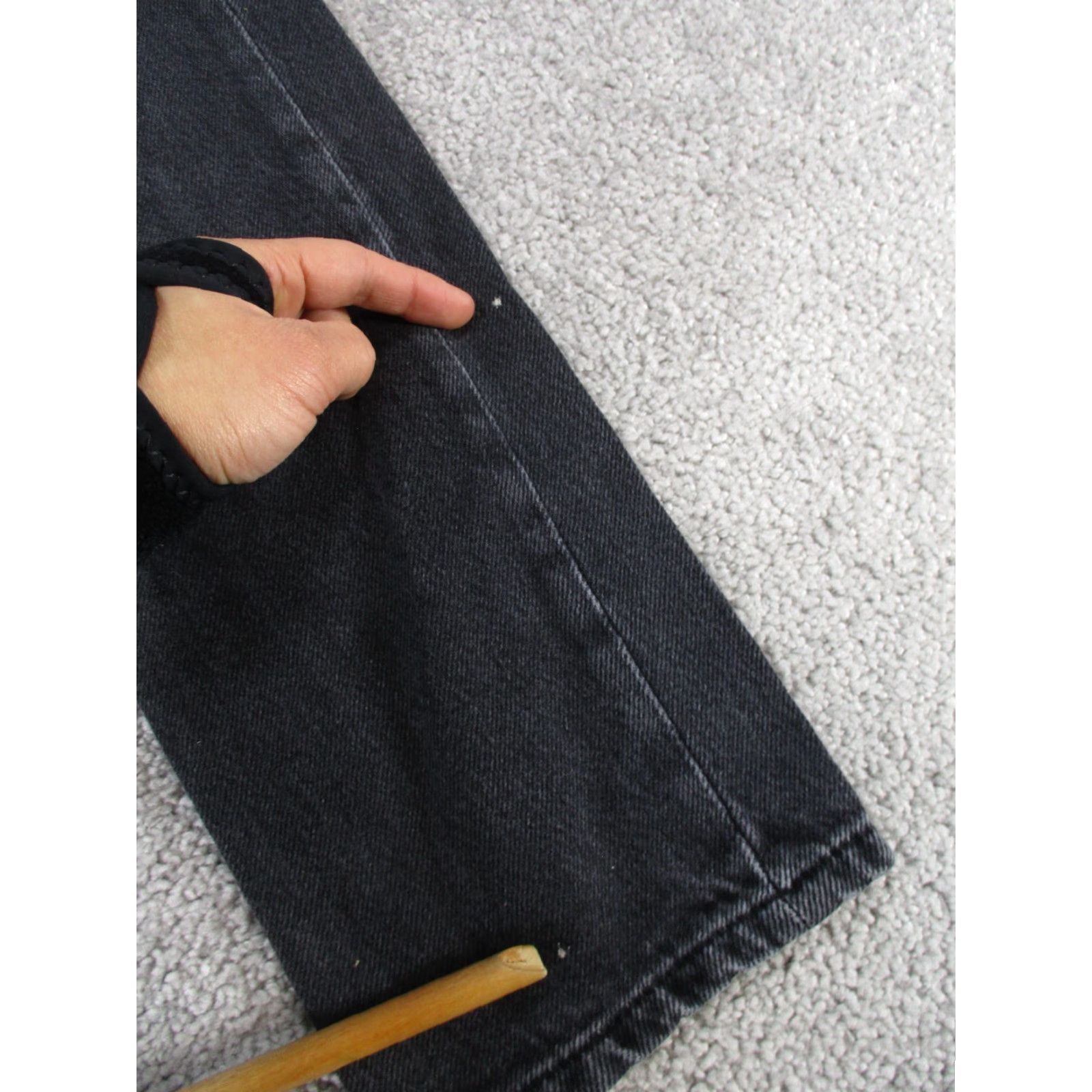 Reformation VINTAGE Reformation Jeans Womens 24 Slim Fit Black Denim Straight 90s Size 42" / US 20 - 2 Thumbnail