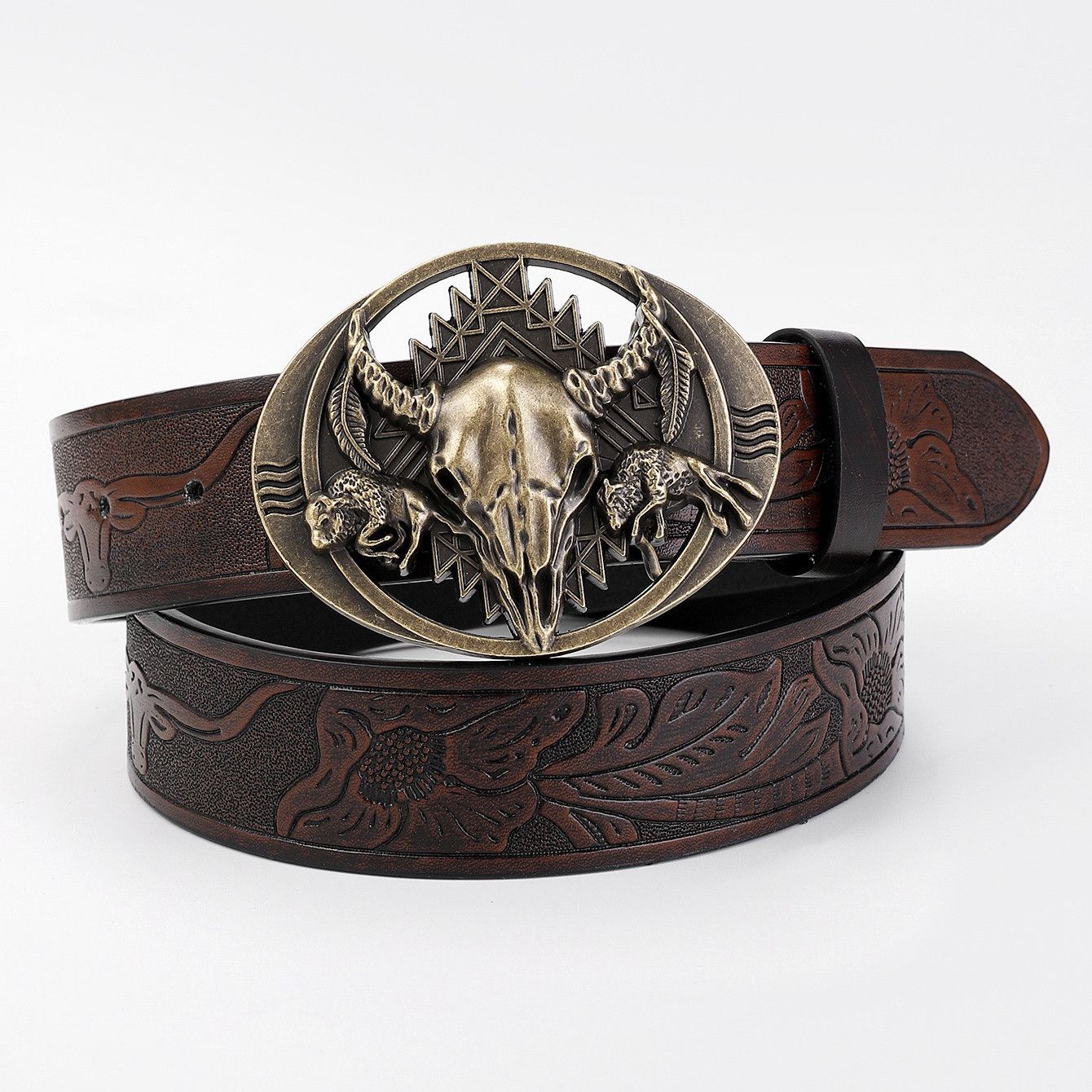 Designer Matchless Vintage Belt Riveted Belts Menswear Accessories Size ONE SIZE - 2 Thumbnail