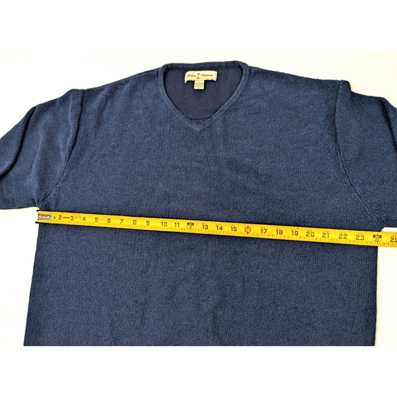 Tommy Bahama Tommy Bahama Sweater Men XL Pullover V-Neck Heathered Blue Mid-Weight Knit Lounge Casual Shirt Size US XL / EU 56 / 4 - 5 Thumbnail