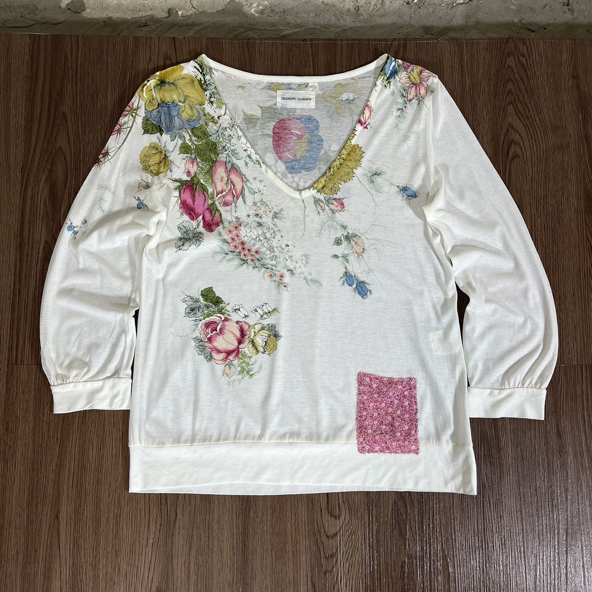 Tsumori Chisato Tsumori Chisato Floral Print Long Sleeve Top Size S / US 4 / IT 40 - 1 Thumbnail
