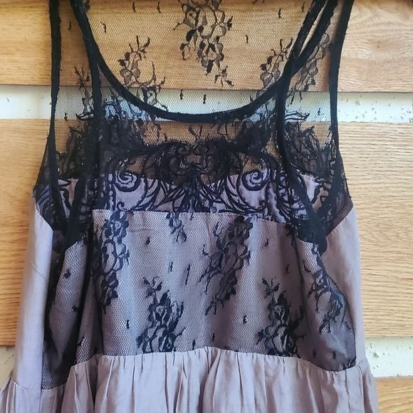 Miss Me Miss Me Sequined Lace Peplum Silk Blend Sz. L Baby Doll Tank Size L / US 10 / IT 46 - 5 Thumbnail
