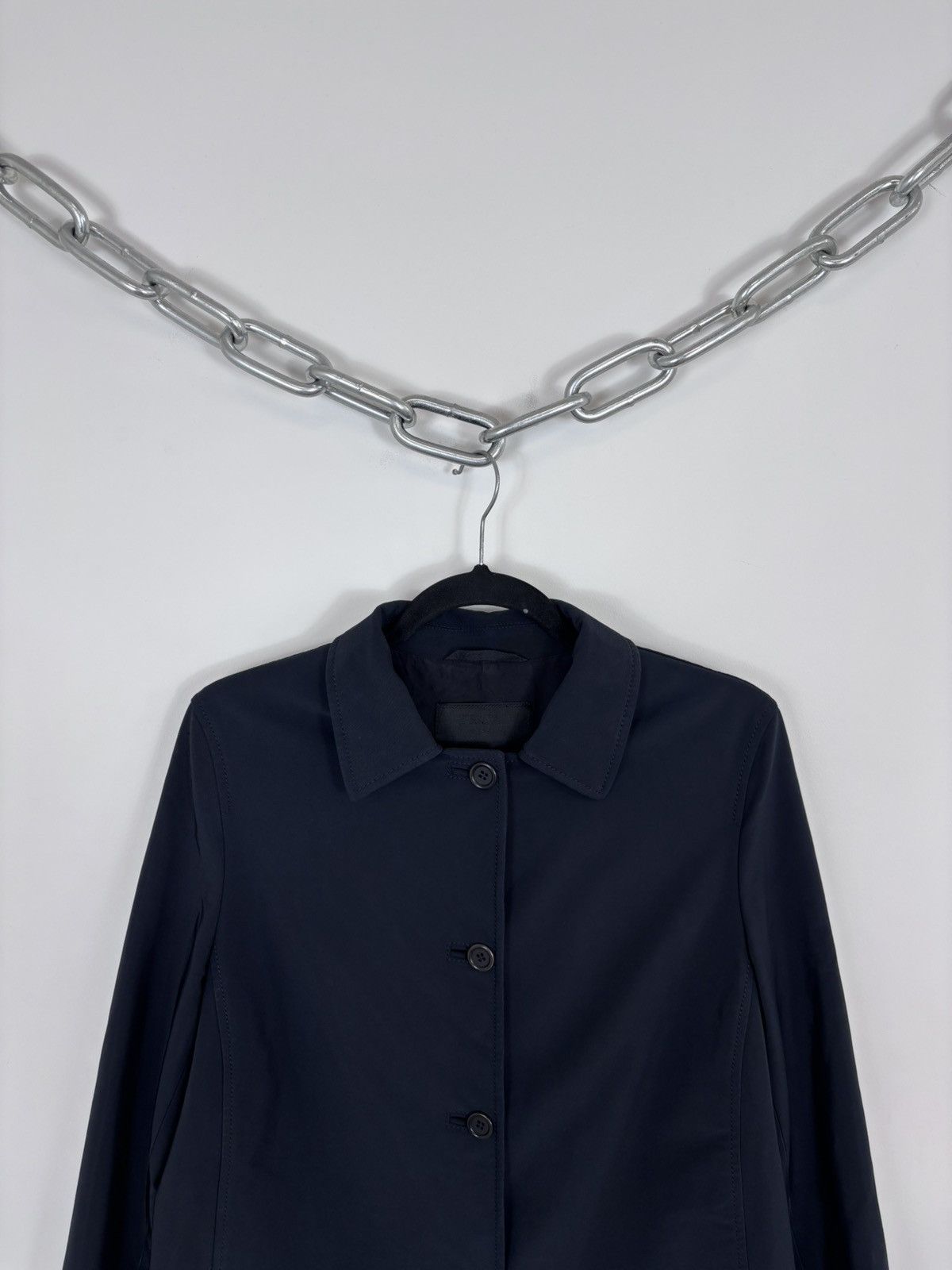 Prada Prada Men’s Navy Blue Stretch Trench Coat Chore Jacket Size US S / EU 44-46 / 1 - 3 Thumbnail